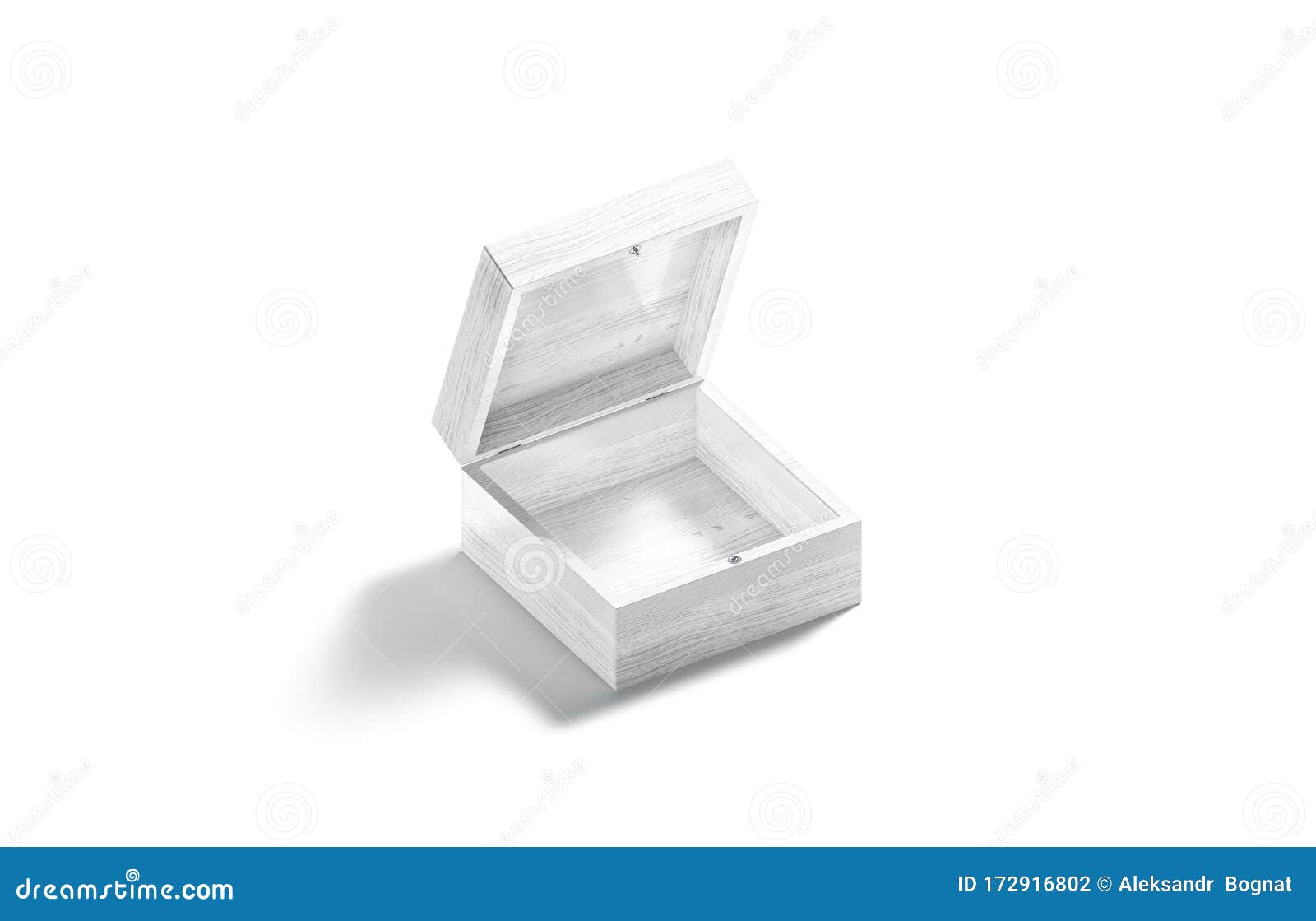 Download Blank White Opened Wood Gift Box Mockup, Side View Stock Illustration - Illustration of isolated ...