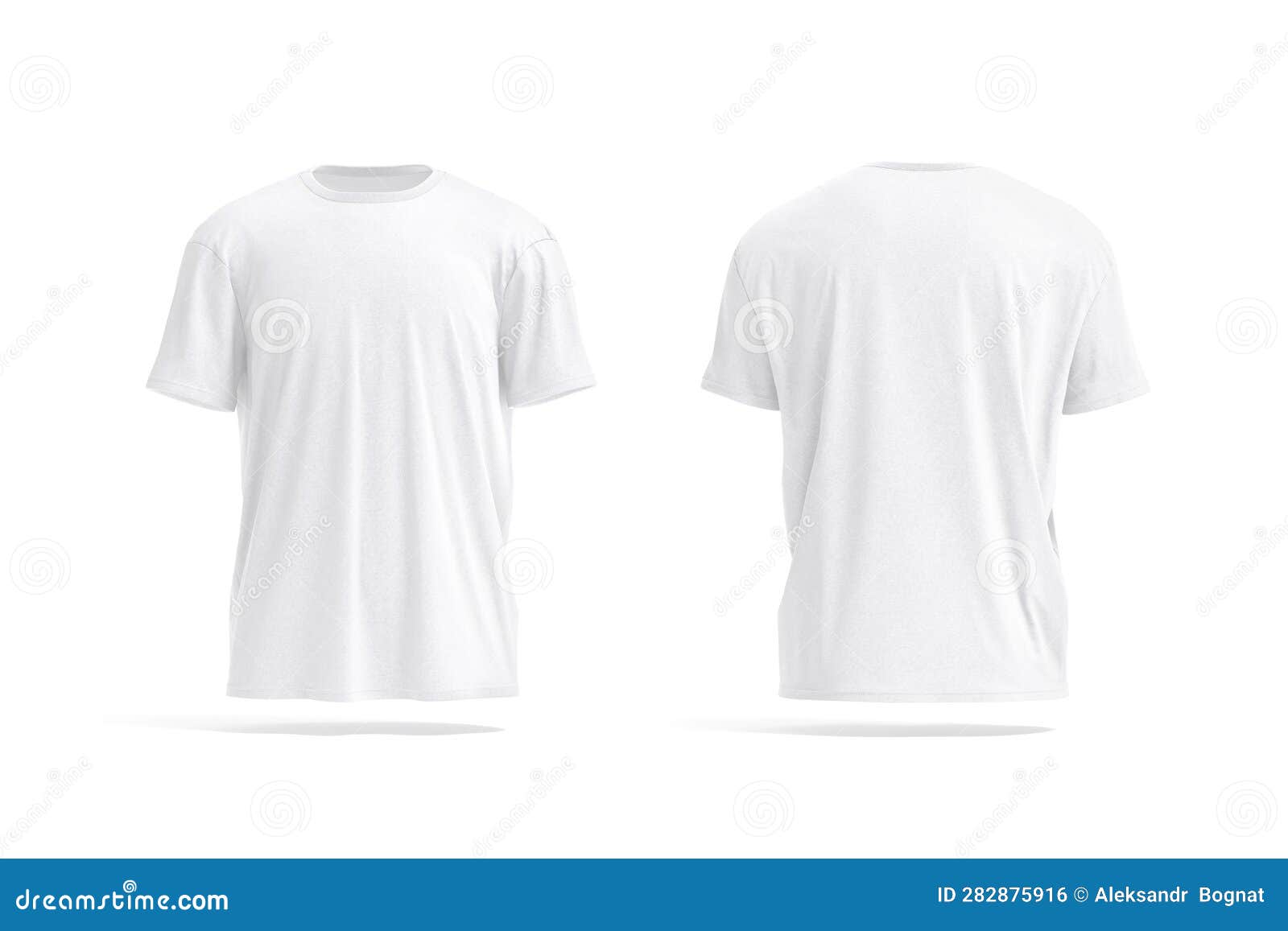 Blank White Oversize T-shirt Mockup, Front and Back View Stock ...