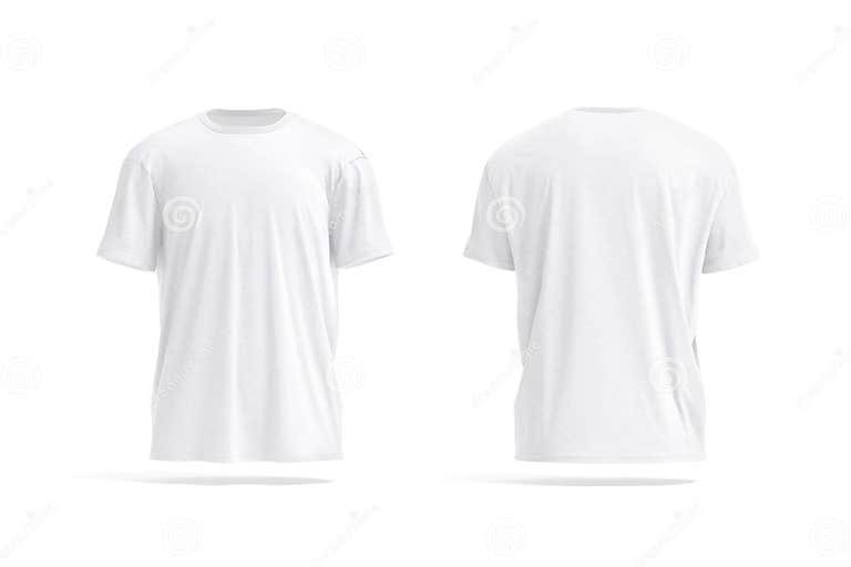 Blank White Oversize T-shirt Mockup, Front and Back View Stock ...