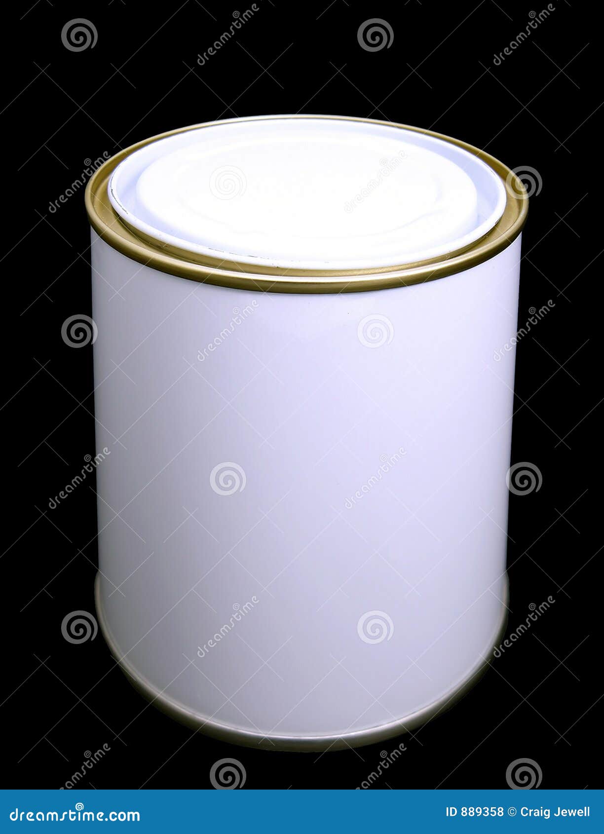 Blank White Paint Tin (with Clipping Path) Royalty Free Stock Photos