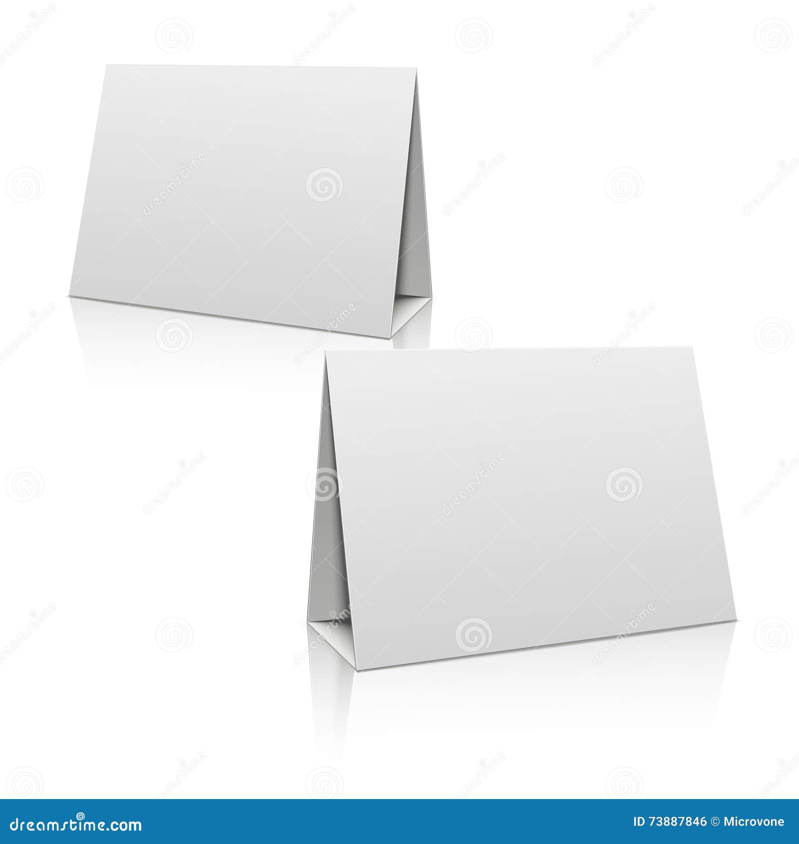 Blank White Paper Stand Table Holder Card. 20D Vector Design Throughout Card Stand Template