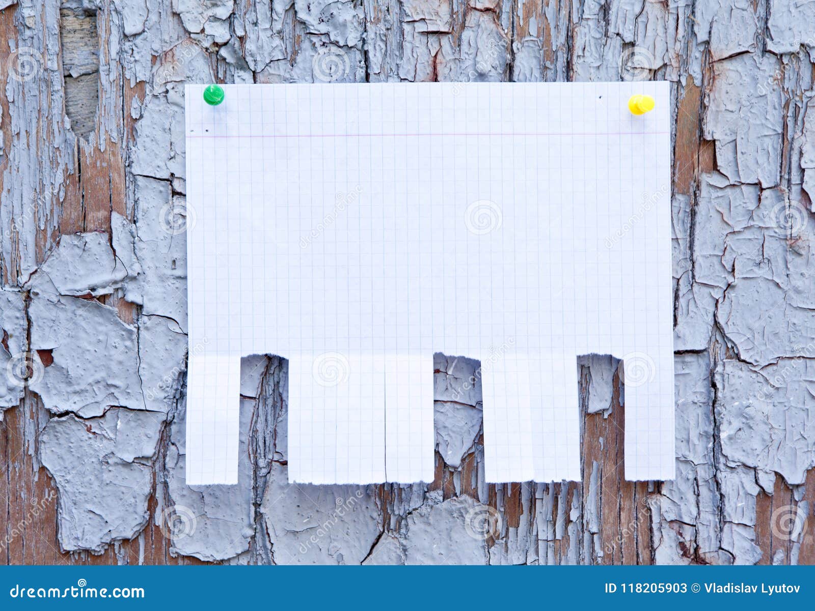 Blank White Paper with Tear Off Tabs. Stock Image - Image of memo In Flyer With Tear Off Tabs Template
