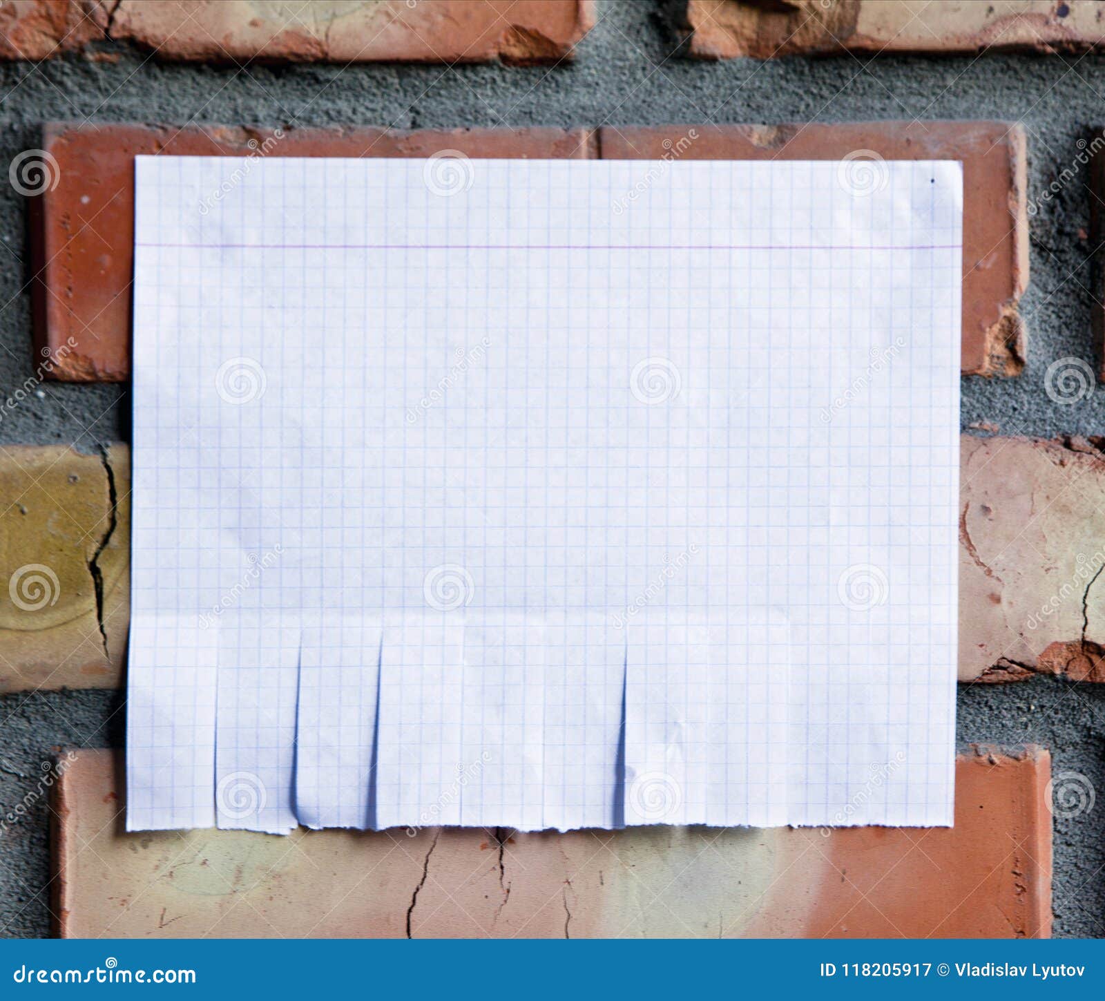 Blank White Paper with Tear Off Tabs. Stock Image - Image of Pertaining To Flyer With Tear Off Tabs Template