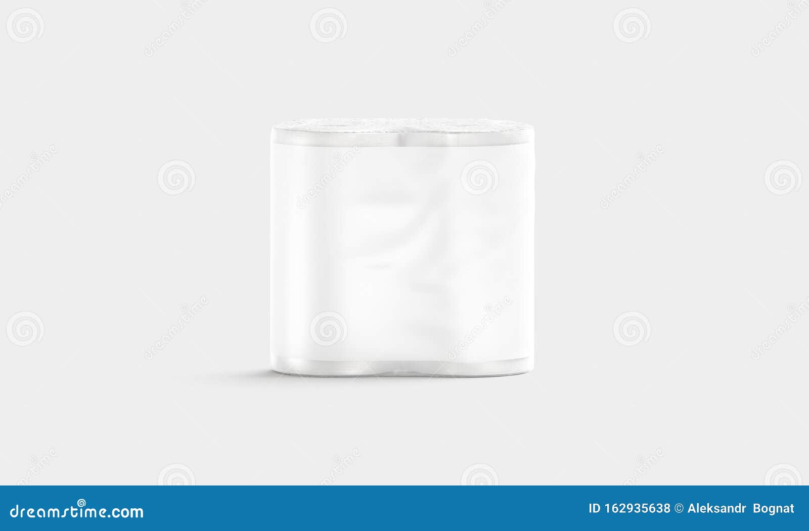 Download Blank White Paper Towel Pack With Label Mockup, Front View Stock Illustration - Illustration of ...