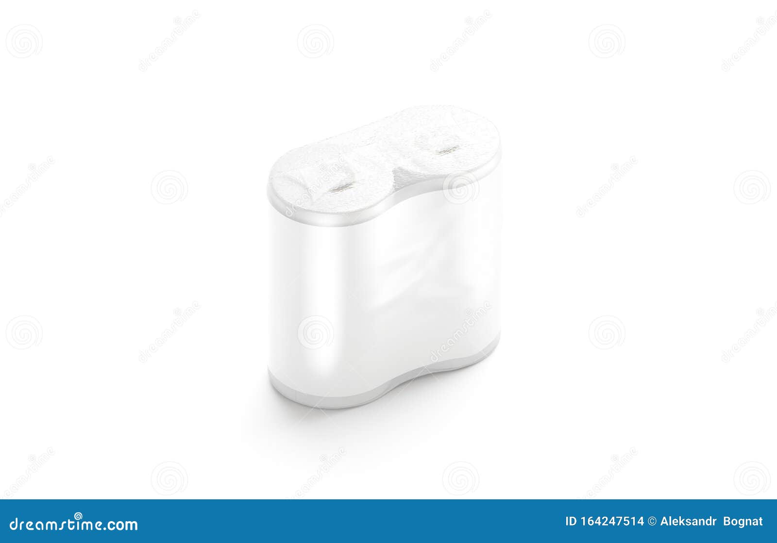 Download Blank White Paper Towel Pack With Label Mockup, Side View Stock Illustration - Illustration of ...
