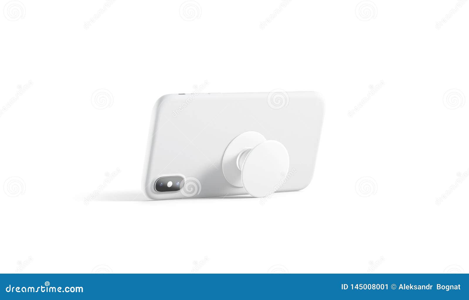 Download Blank White Phone Pop Socket Sticked On Mobile Mockup Isolated Stock Illustration Illustration Of Hold Device 145008001