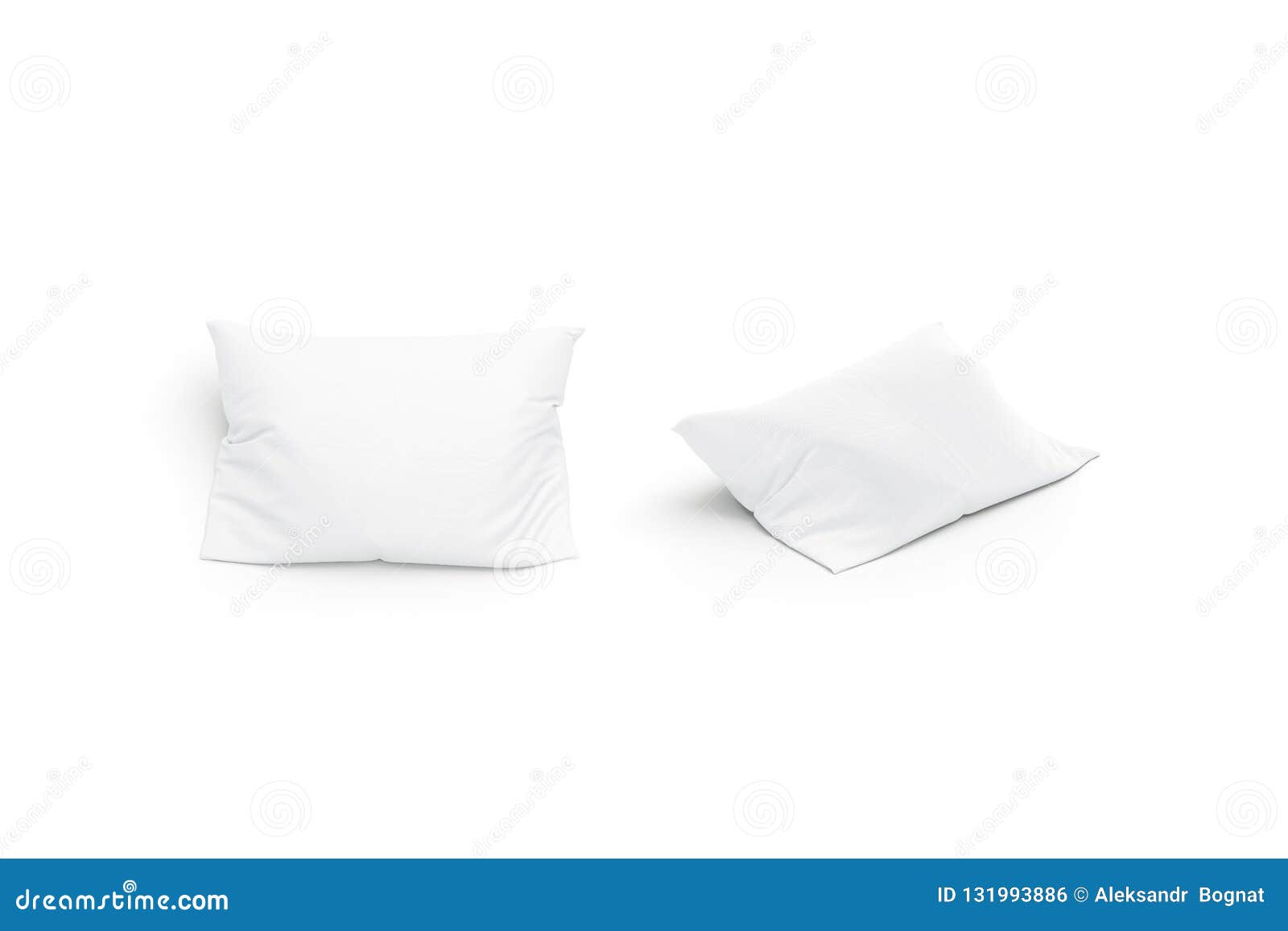 Download Blank White Pillow Mockup Set, Front And Side View ...