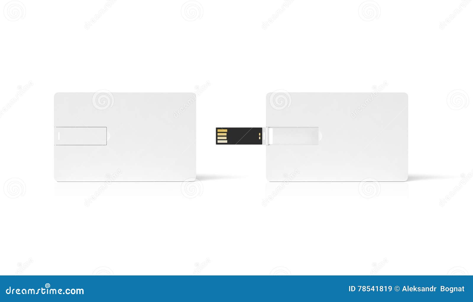 Download Blank White Plastic Wafer Usb Card Mockup Opened And Closed Stock Illustration Illustration Of Debit Modem 78541819