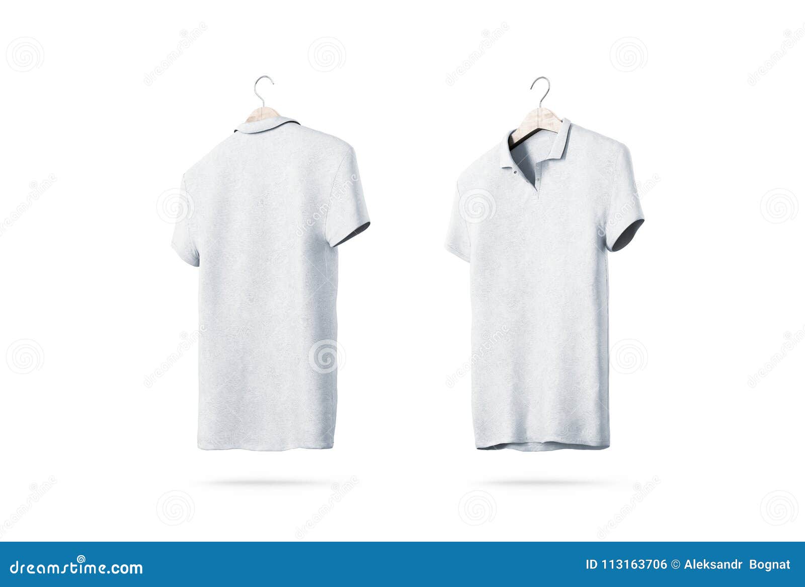Download Blank White Polo Shirt With Hanger Mockup Isolated, Front ...
