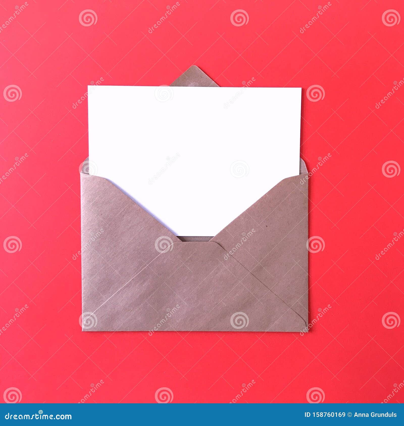 Red Flat Lay Blank Postcard with Envelope Mock Up Stock Image Image of greeting, basic 158760169
