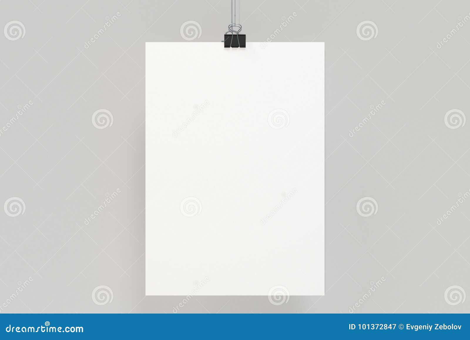 Realistic White Blank Paper Format A4 In Mockup Styleempty Blank Paper  Sheets Hanging On Binder Clips Poster Hanging On A Rope With Clips On  Transparent Background Vector Stock Illustration - Download Image