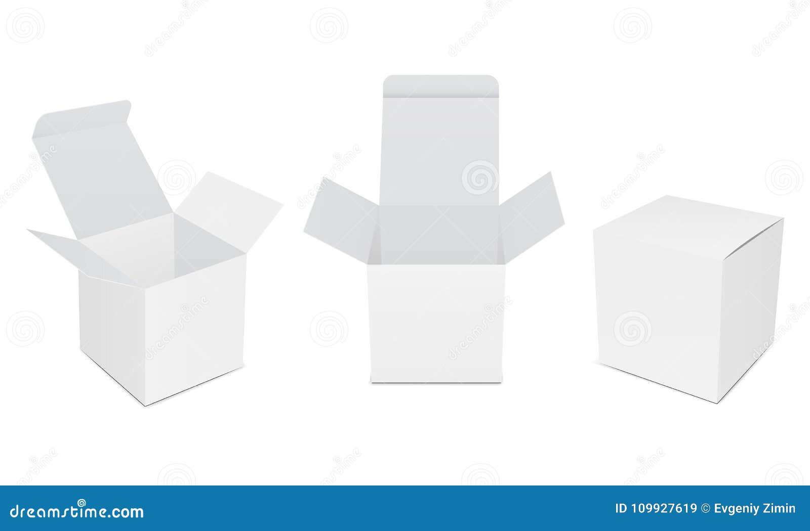 Blank White Product Packaging Boxes Stock Vector - Illustration of Throughout Blank Packaging Templates