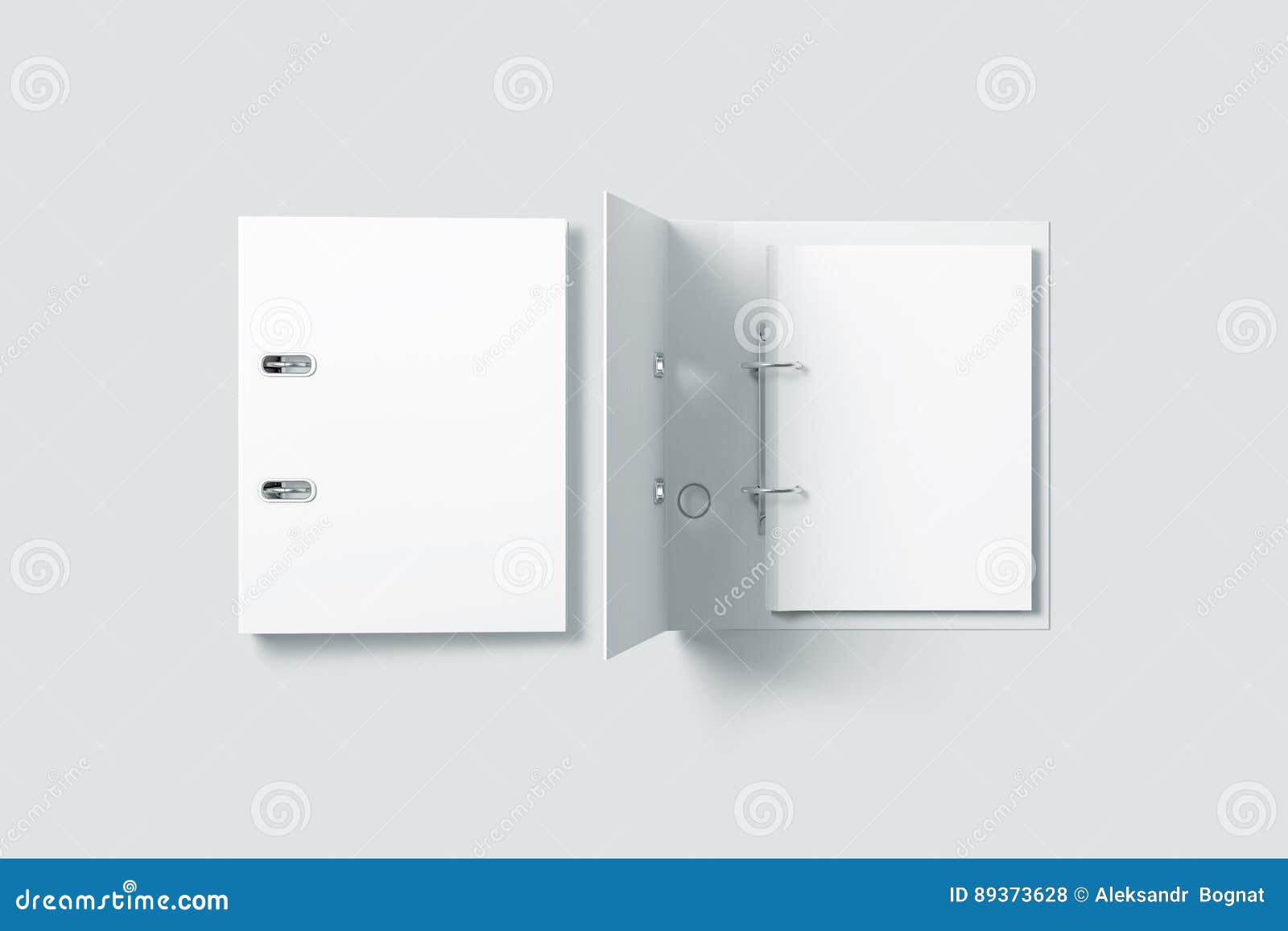 Download Blank White Ring Binder Folder Design Mockup Top View Stock Photo - Image of above, paper: 89373628