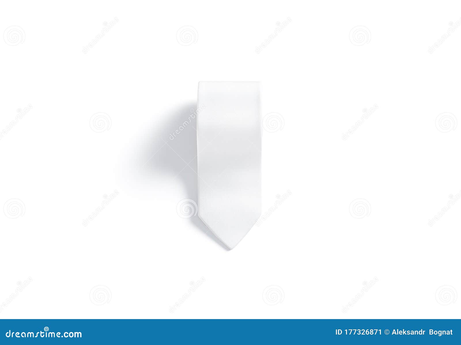 Download Blank White Rolled Neck Tie Mockup, Top View Stock ...