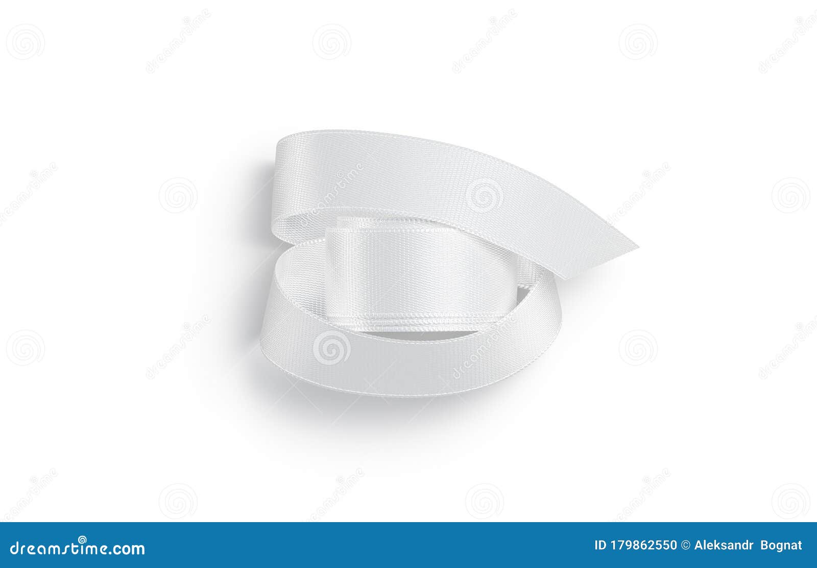 Download Blank White Rolled Silk Ribbon Mock Up, Top View Stock ...