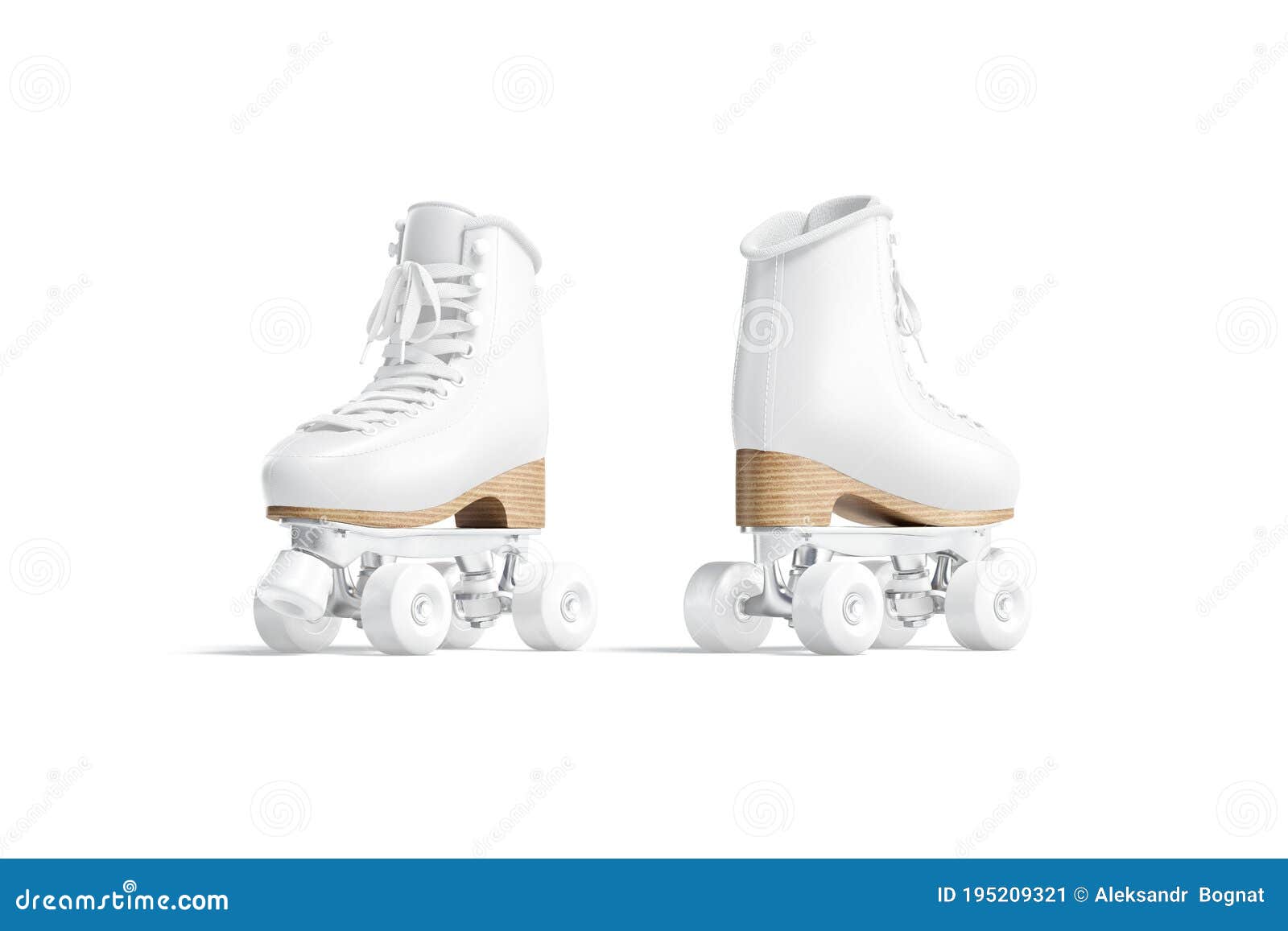 Download Blank White Roller Skates Mockup, Front And Back View ...