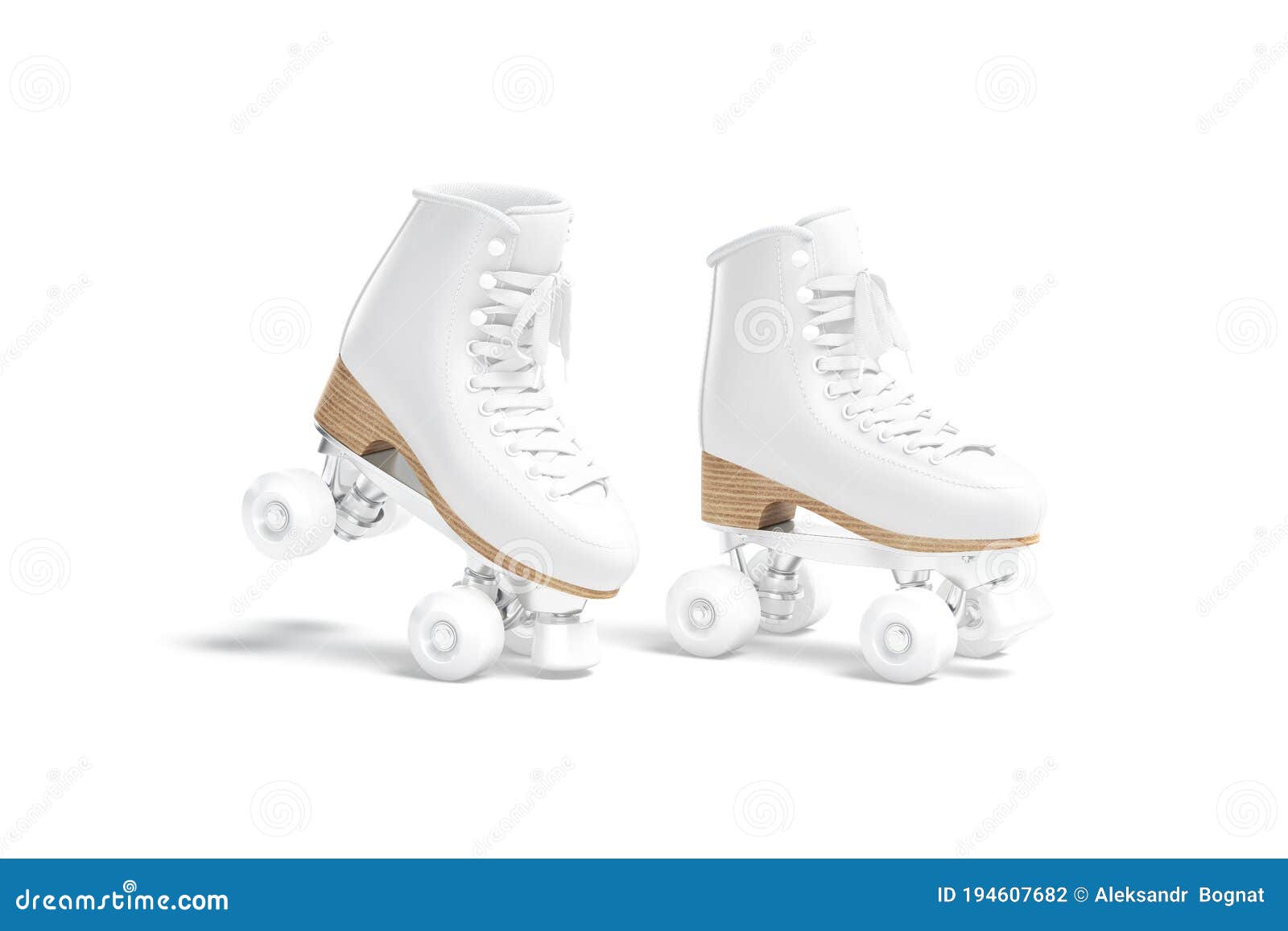 Download Blank White Roller Skates With Wheels Mockup Toe, Half ...