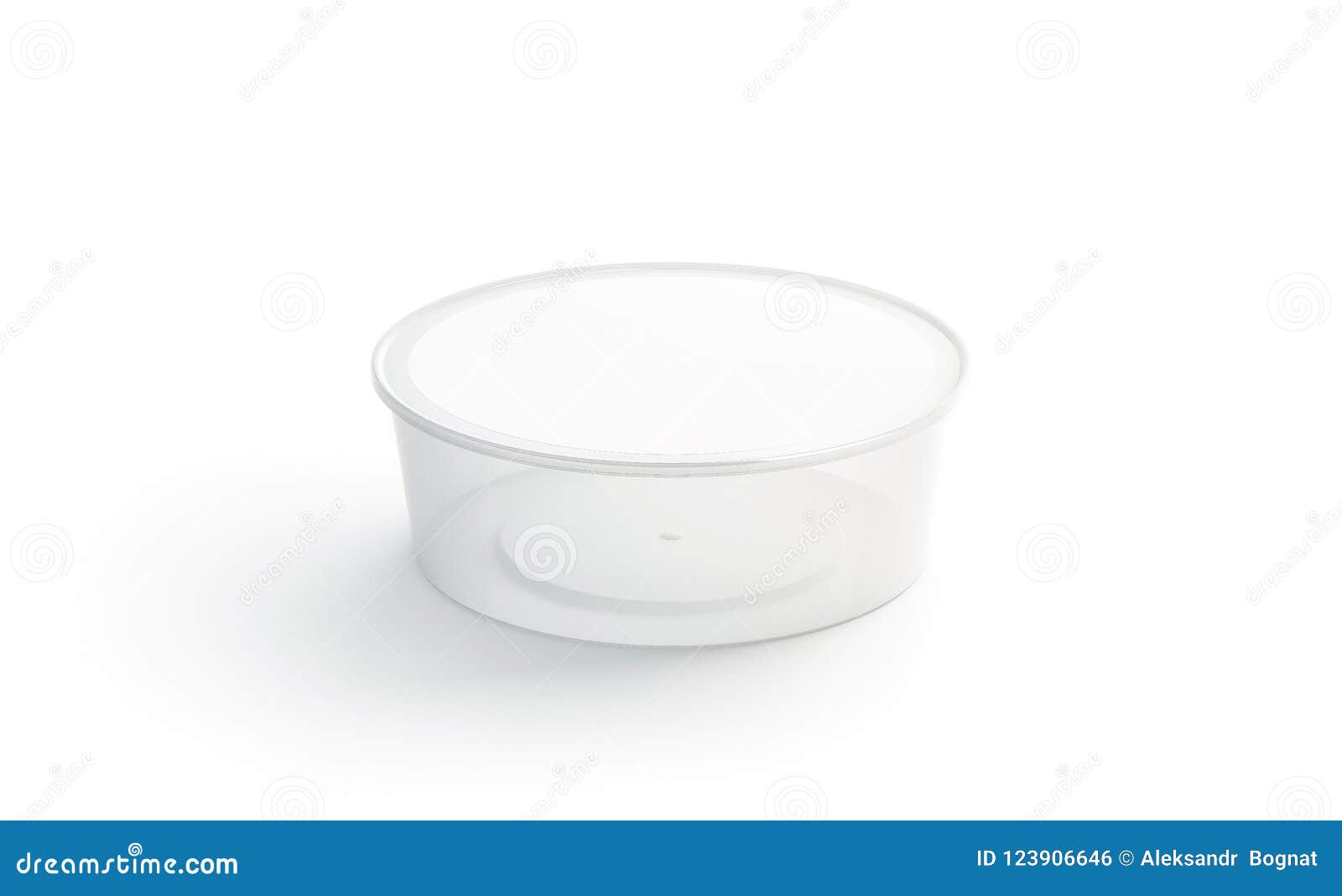 Download Blank White Round Disposable Container Mockup Isolated ...