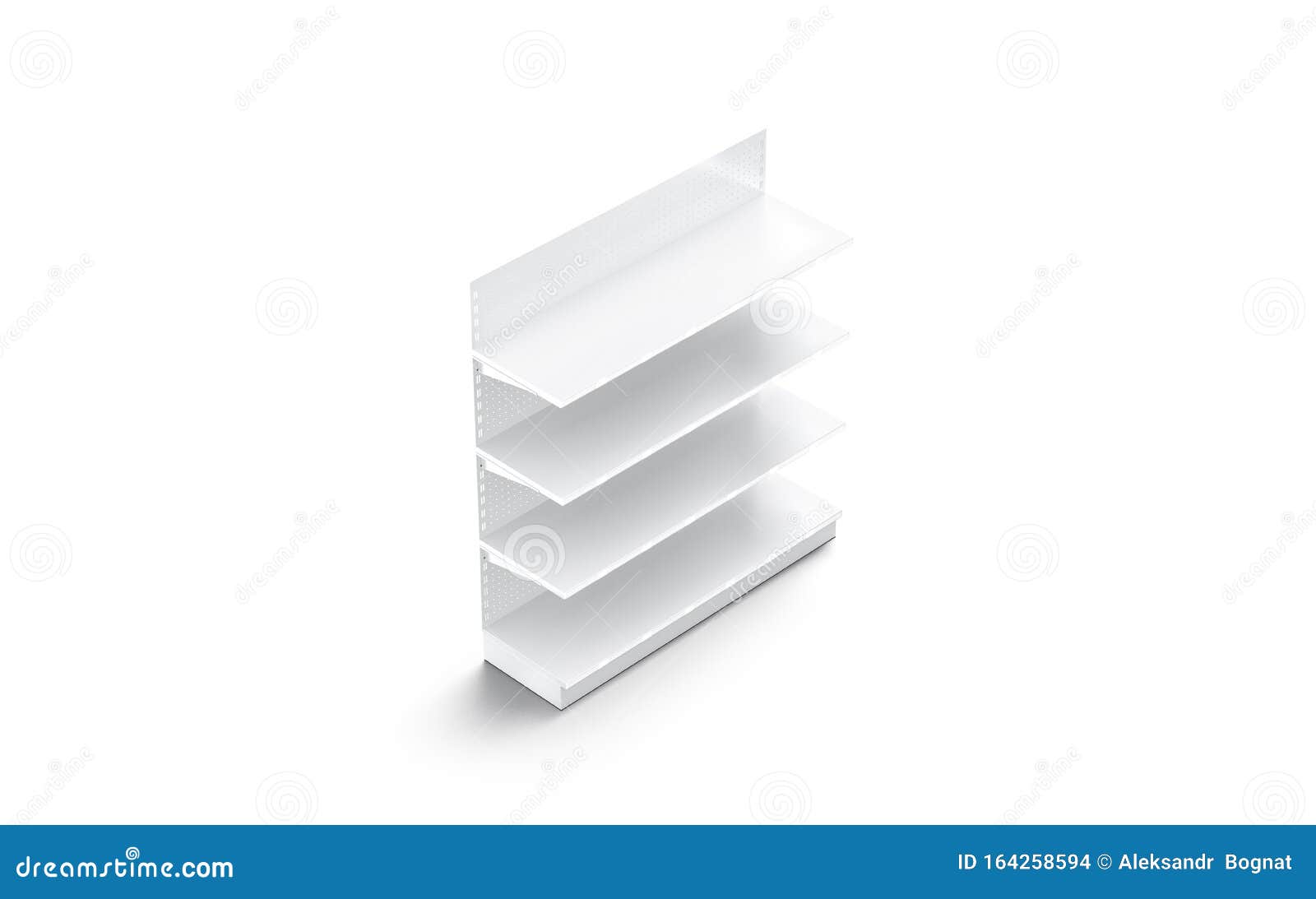 Download Blank White Showcase Shelves Mockup Stand, Side View Stock Illustration - Illustration of ...