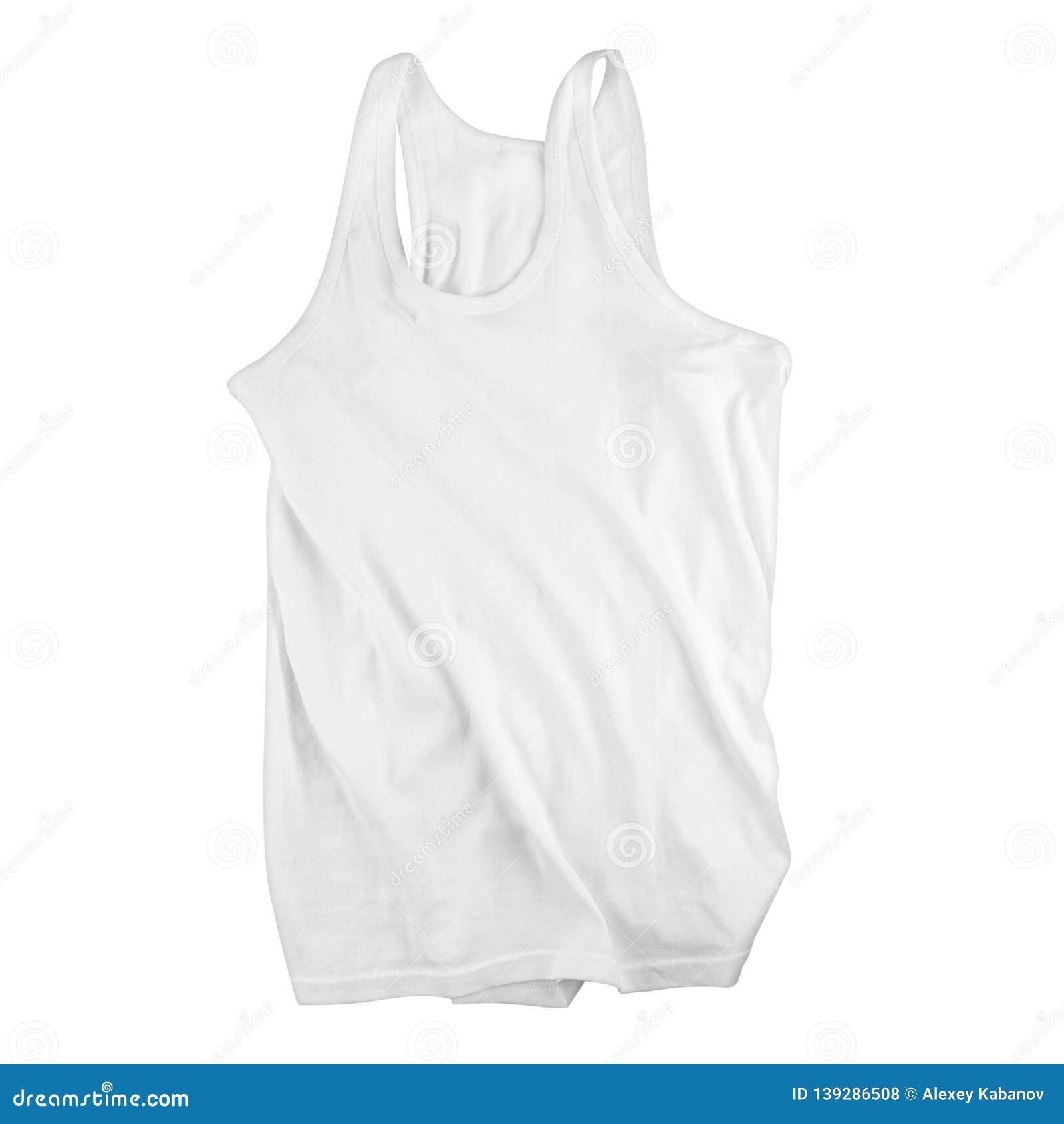 Download Blank White Sleeveless T-shirt Isolated On White ...