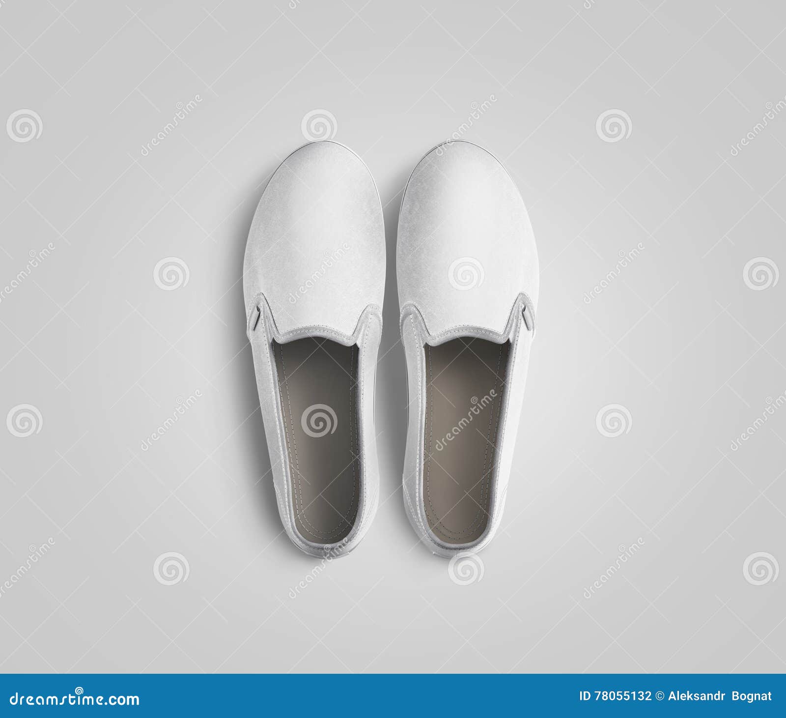 Download Blank White Slip-on Shoes Pair Design Mockup, Top View ...