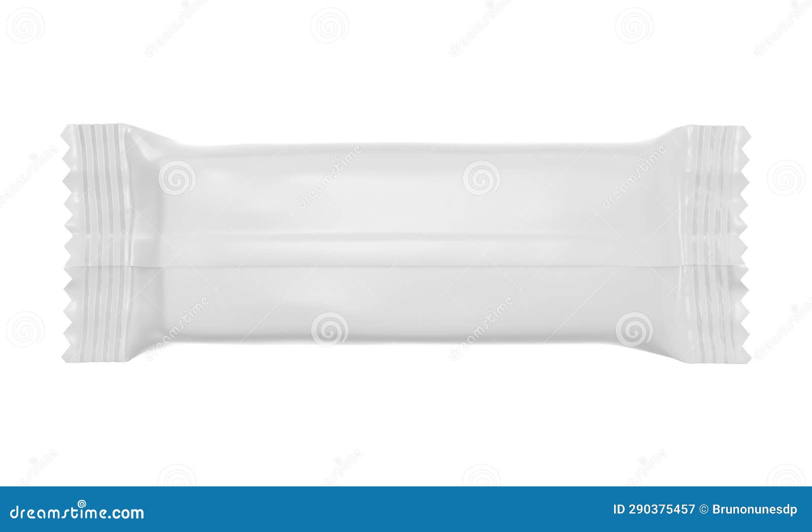 A Blank White Small Snack Pack - Back View Isolated on a White ...