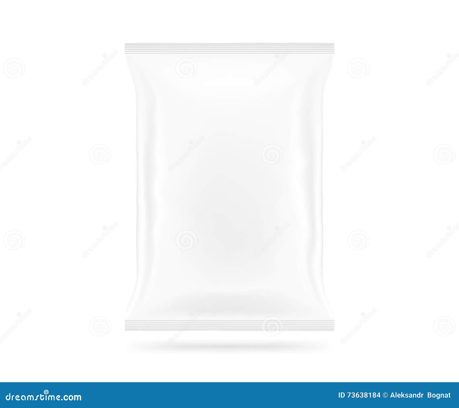 Download Blank White Snack Bag Mock Up Isolated. Clear Chips Pack Stock Photo - Image of package ...