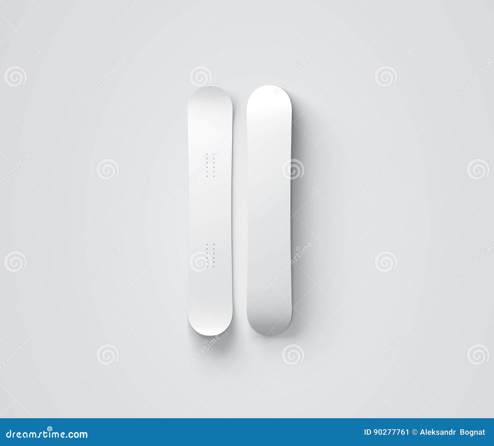 Download Blank White Snowboard Design Mockup Isolated, Front And ...