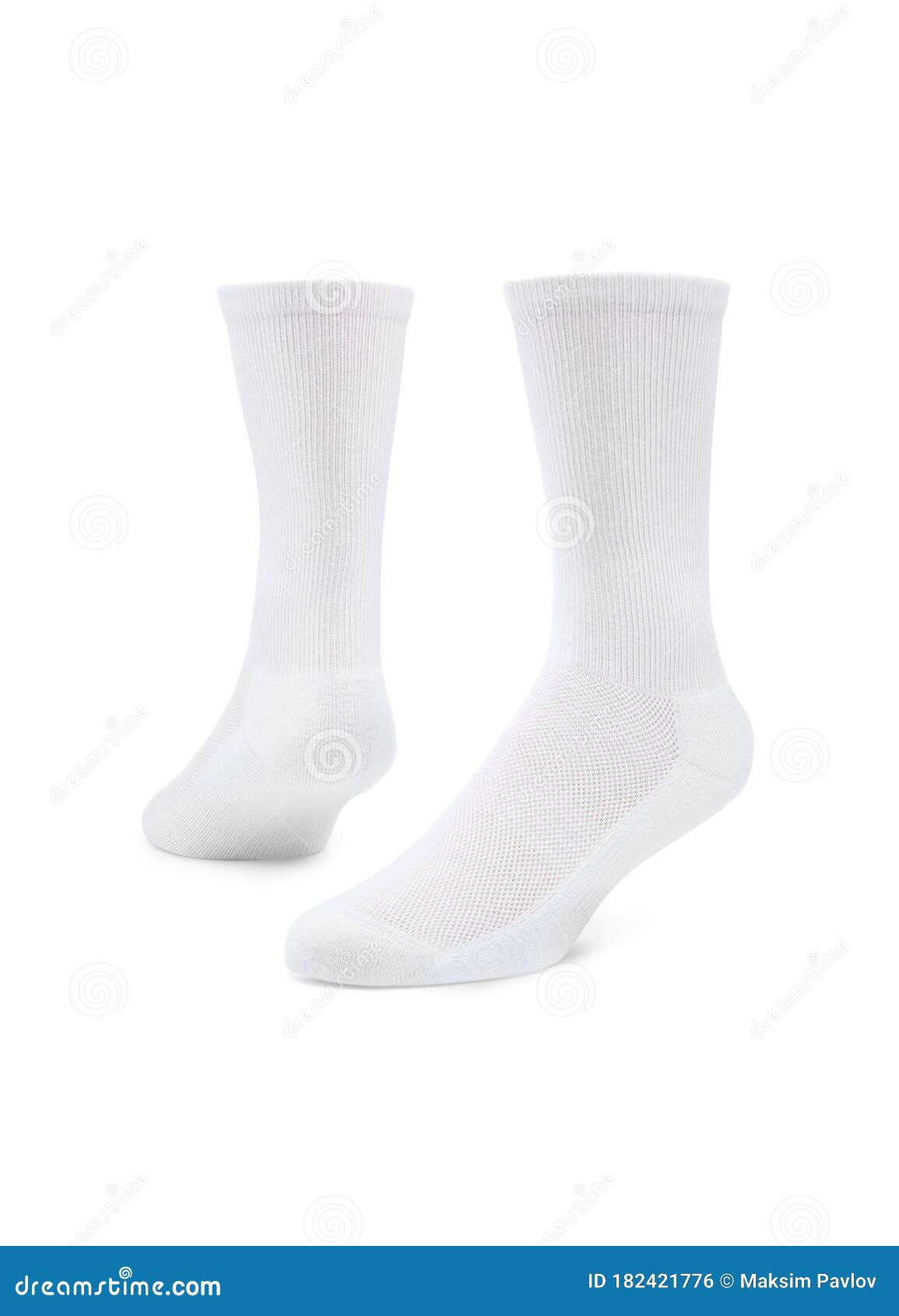 Blank White Socks Design Mockup, Isolated, Clipping Path. Pair Sport ...