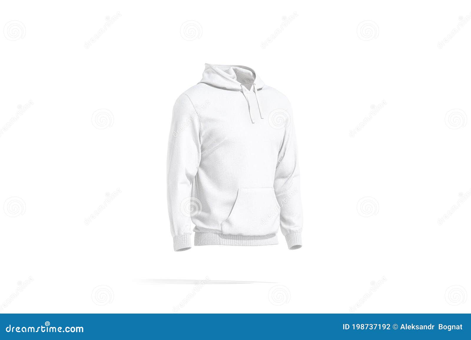 Download Blank White Sport Hoodie With Hood Mock Up, Side View ...