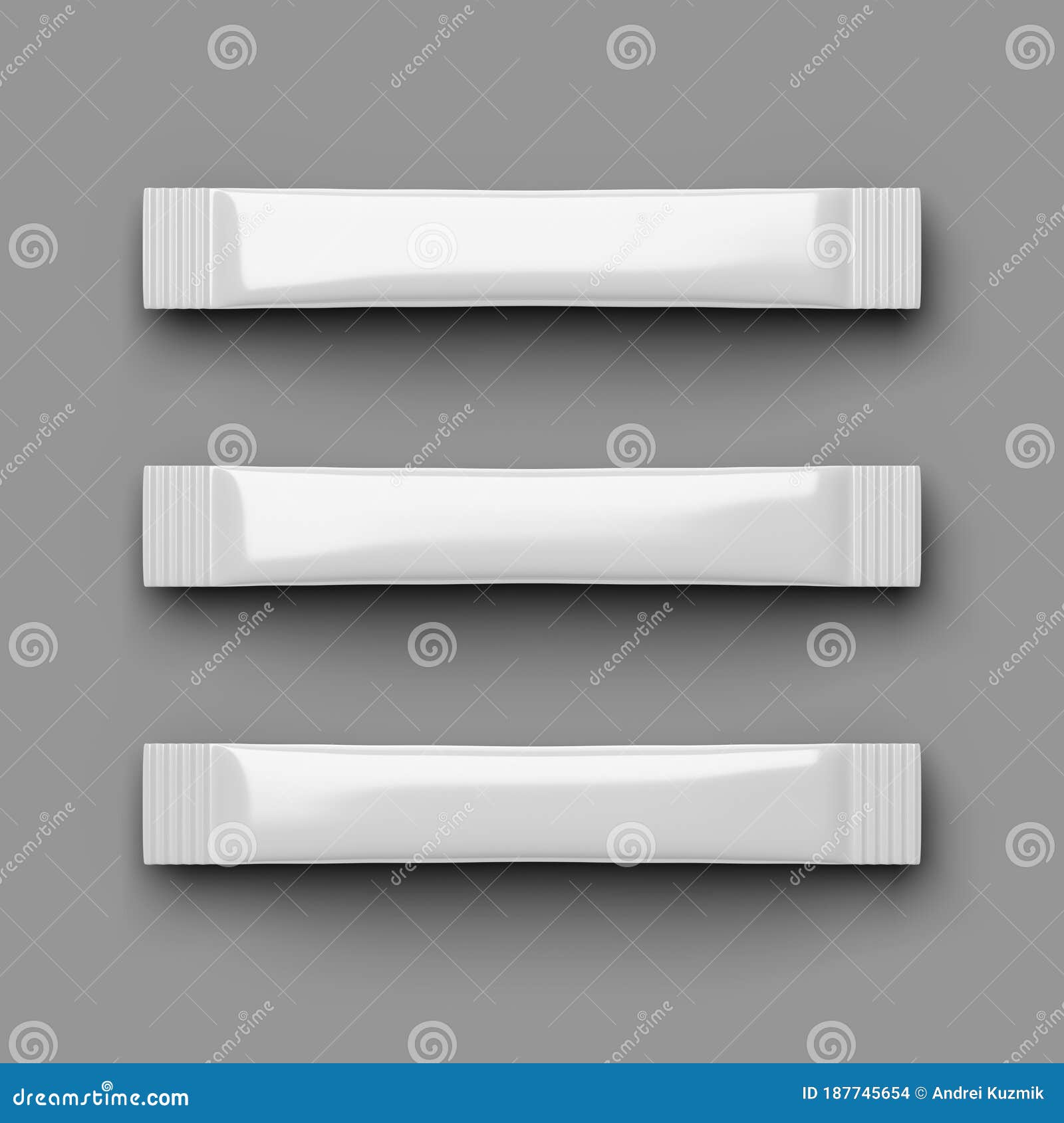 Download Blank White Sugar Stick Sachet Pack On Gray Background ...