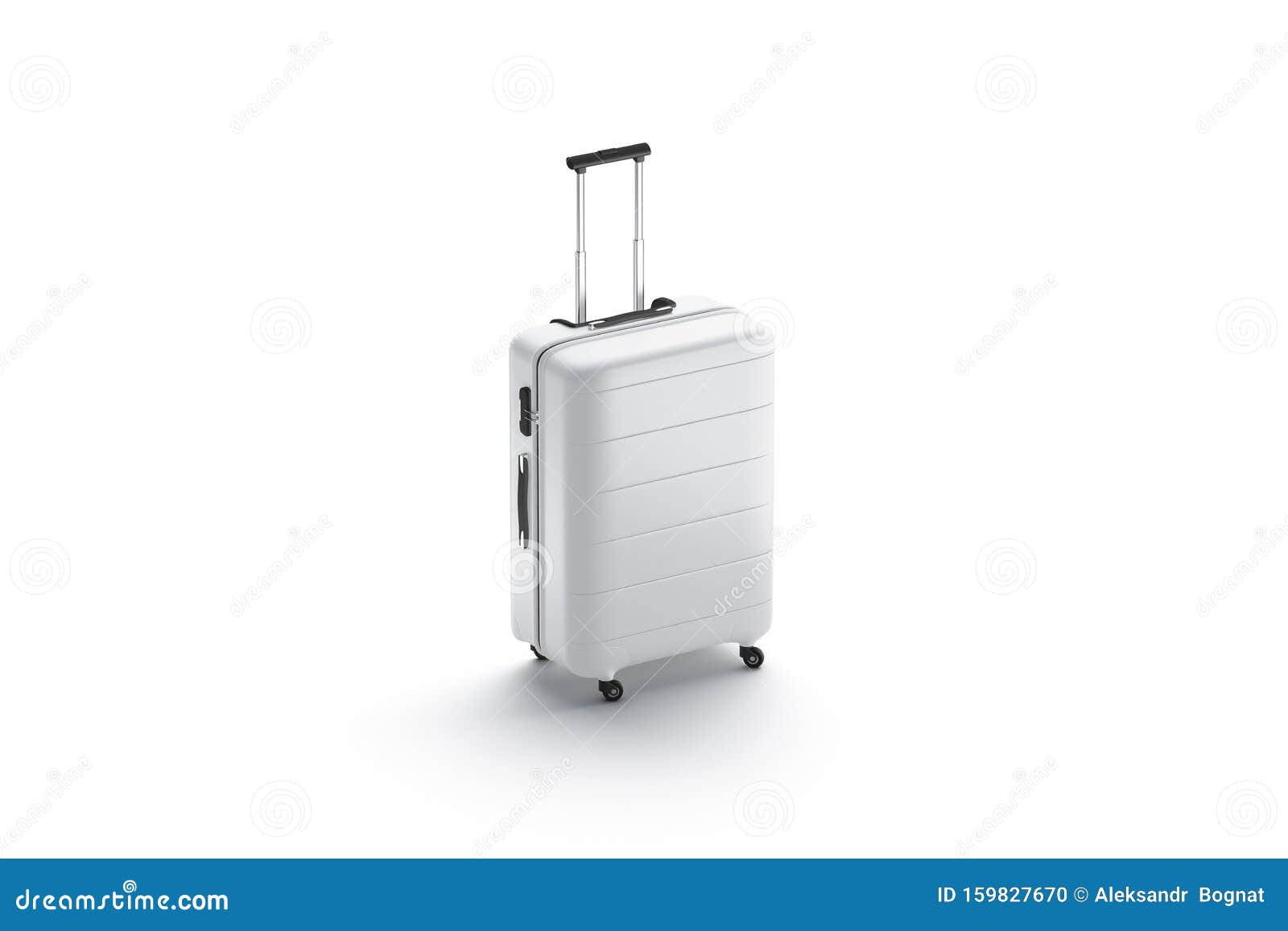 Blank White Suitcase with Handle Mockup Stand Isolated Stock Inside Blank Suitcase Template