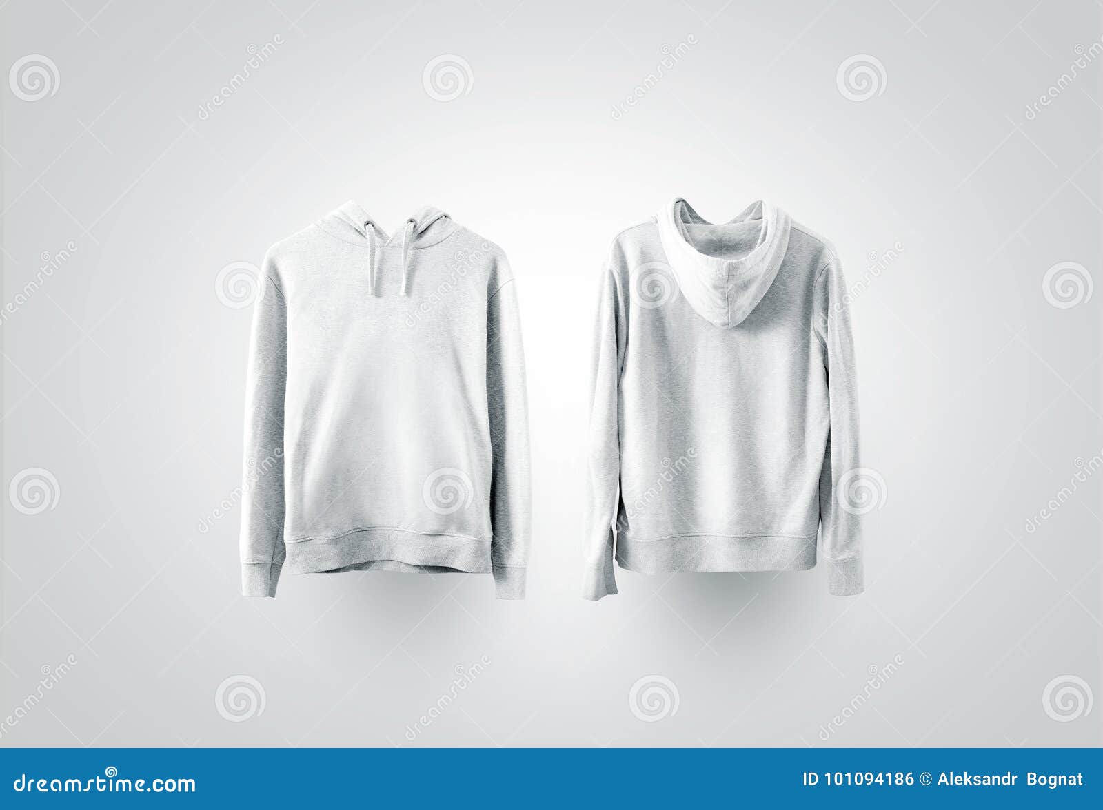 Download Blank White Sweatshirt Mockup Set, Front And Back Side ...