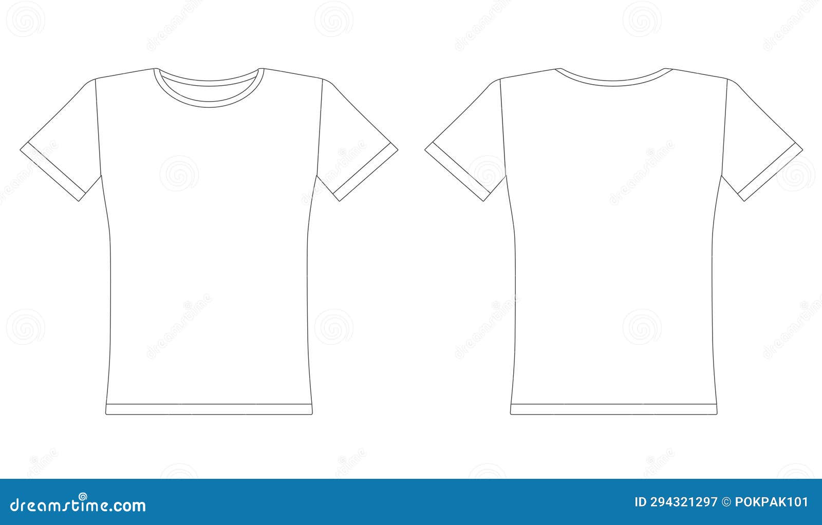 Blank White T-shirt Front and Back Stock Vector - Illustration of ...