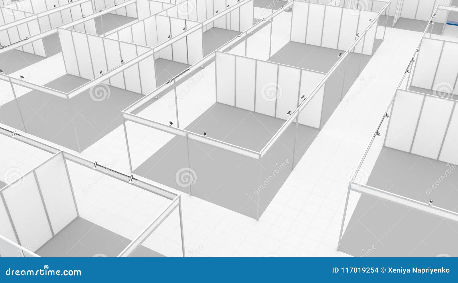 Download Blank White Trade Exhibition Booth System Stand Mockup Stock Illustration Illustration Of Booth Fair 117019254