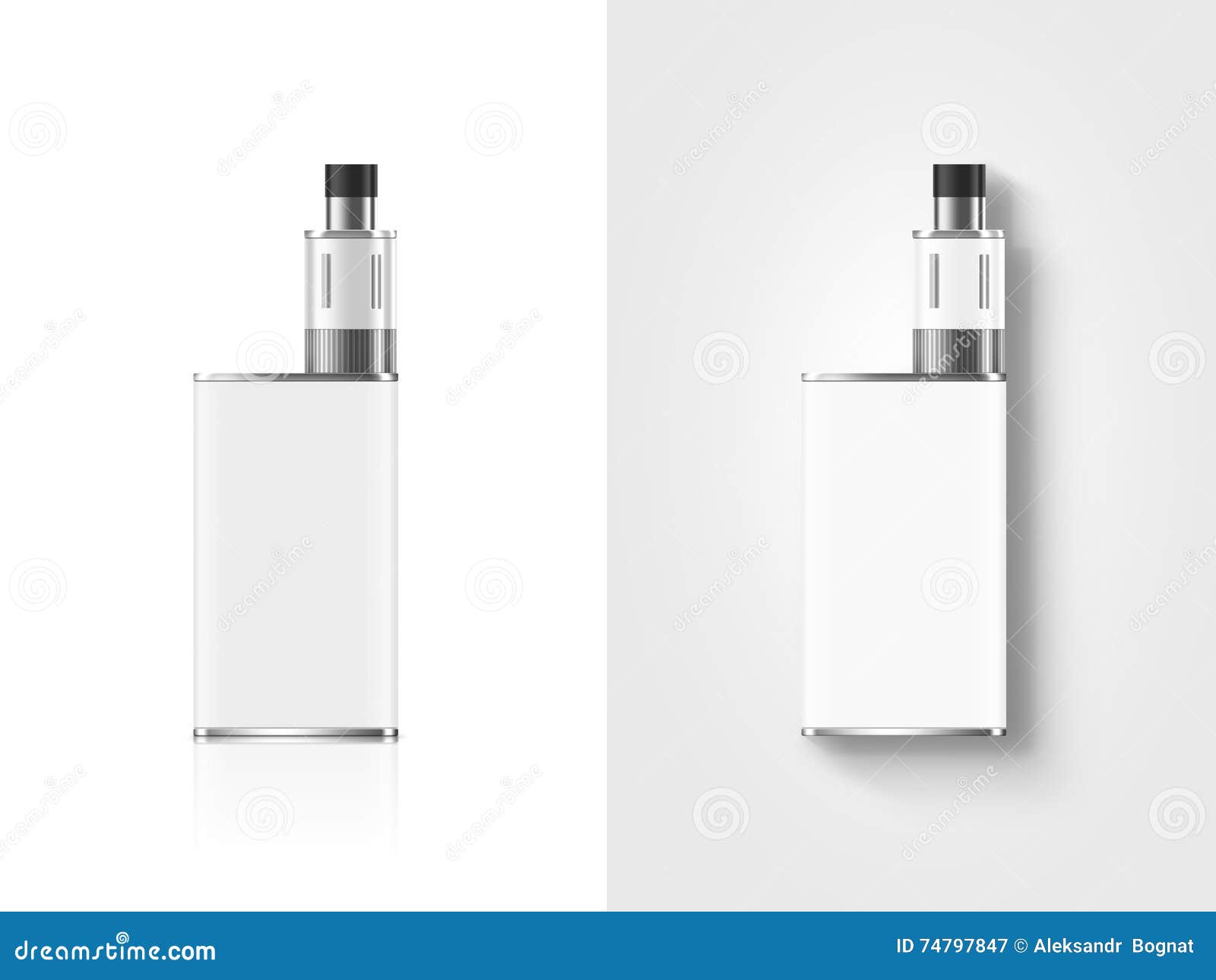 Download Blank White Vape Mod Box Mockup Isolated, Clipping Path ...