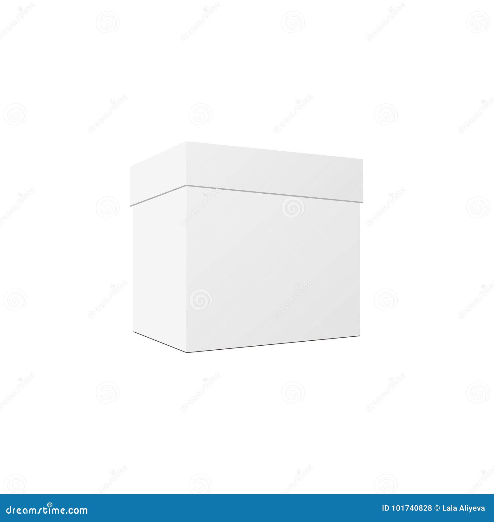 Download Blank White Vertical Rectangular Cardboard Box. Vector ...