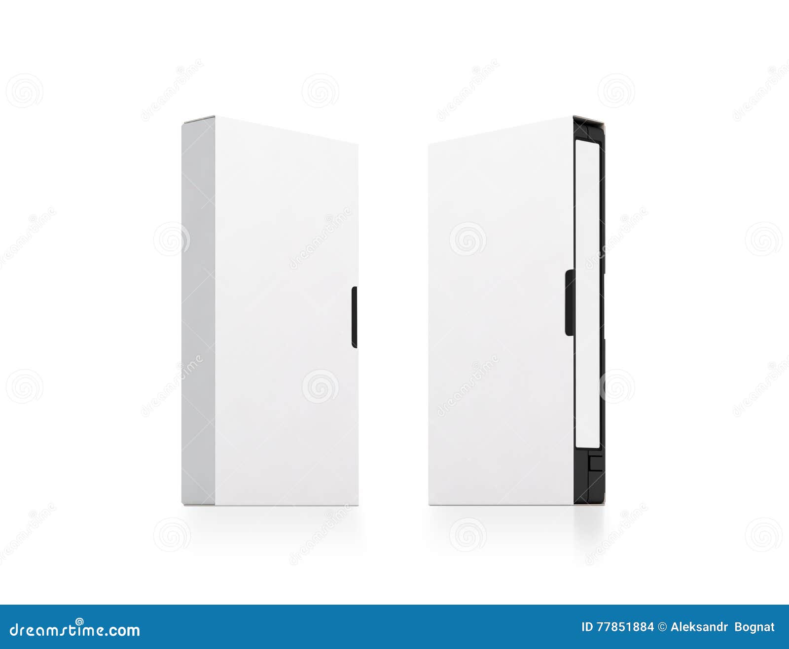Download Blank White Video Cassette Tape Box Mockup Set, Isolated ...