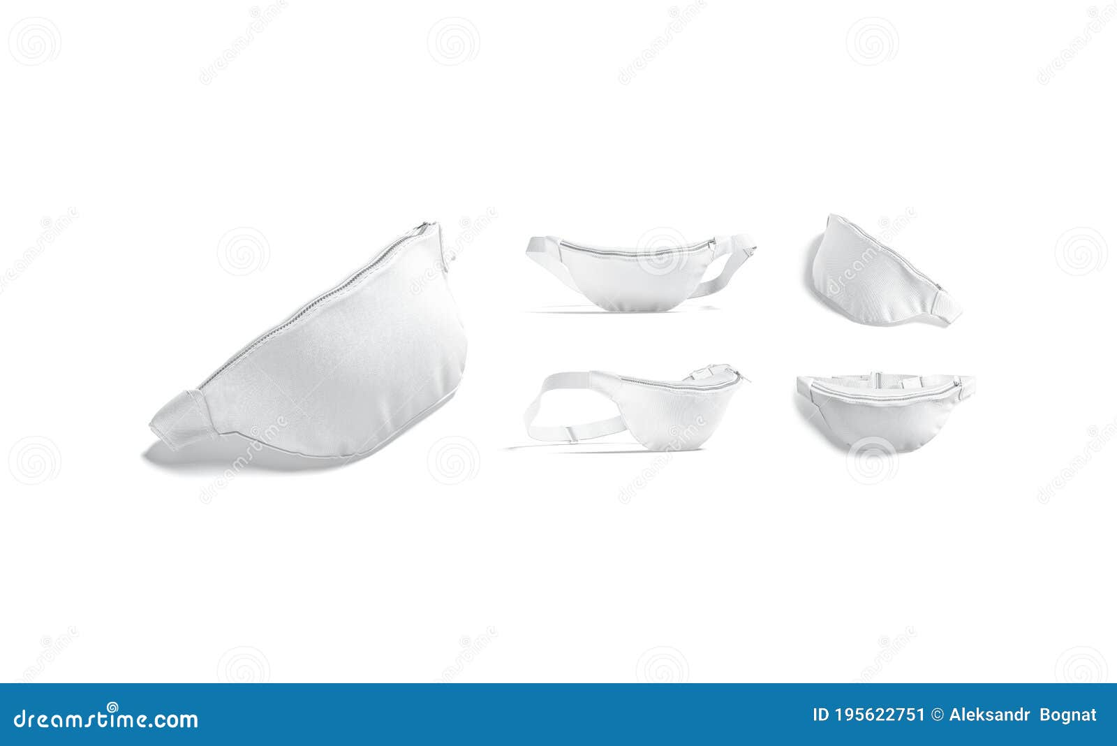 Download Blank White Waist Bag Mock Up Different Views Stock Illustration Illustration Of Blank Belt 195622751
