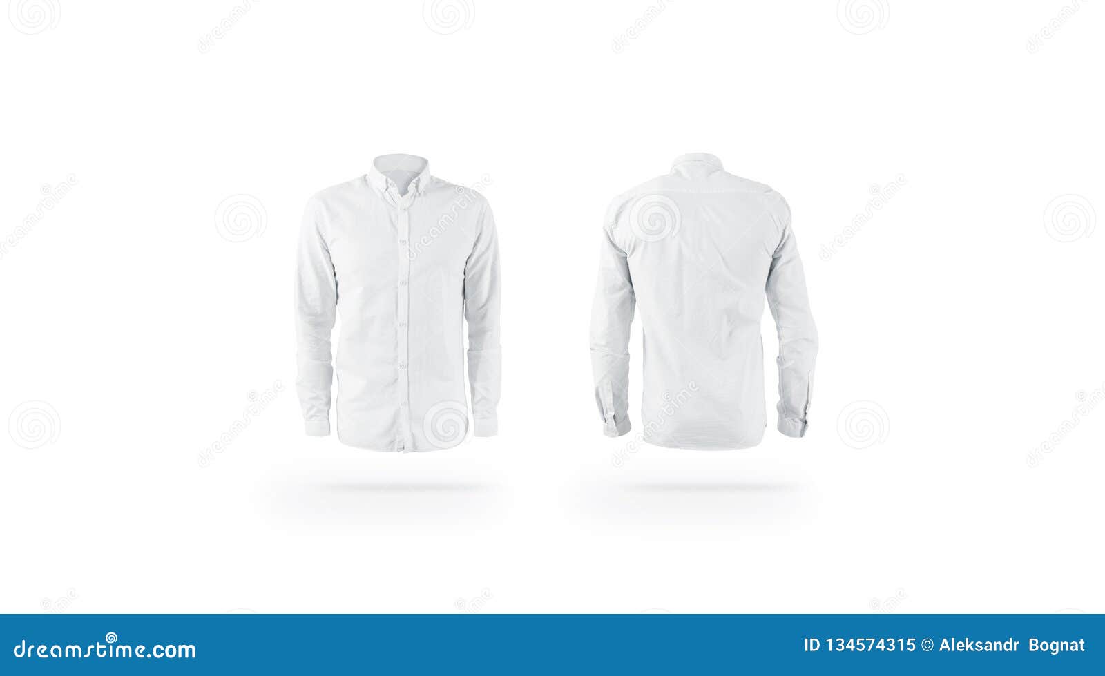 Download Blank White Weared Classic Mens Shirt Mockup Set, Front ...