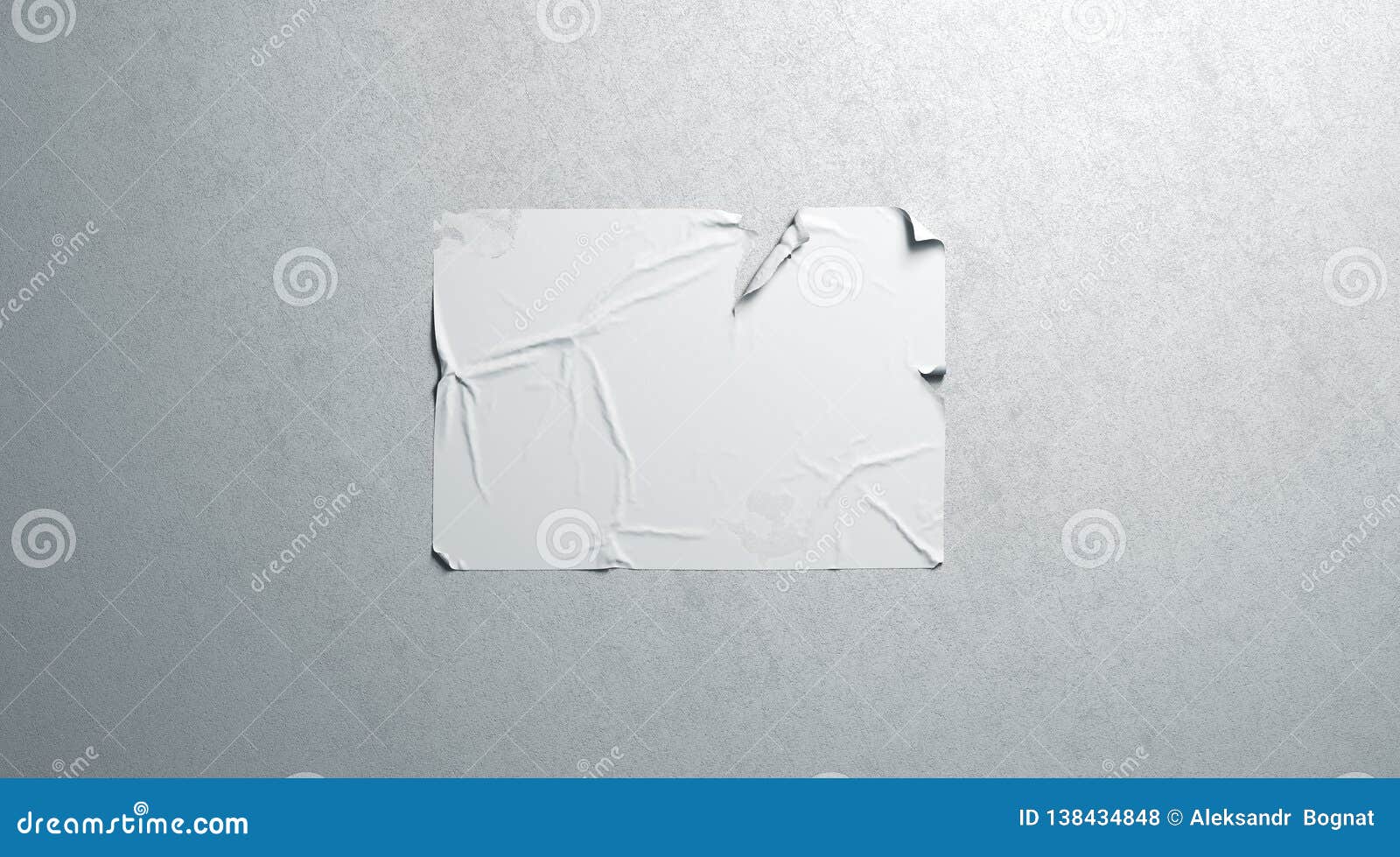 Download Blank White Wheatpaste Adhesive Tear Poster Mockup On ...