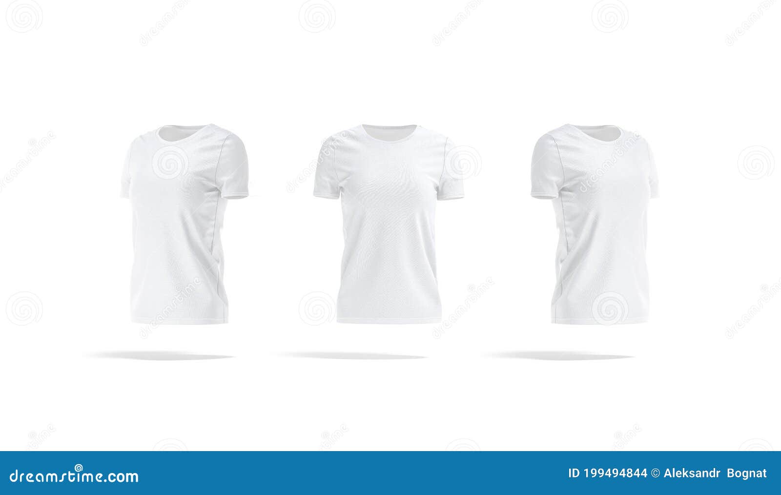 Download Blank White Women T-shirt Mockup, Front And Side View ...
