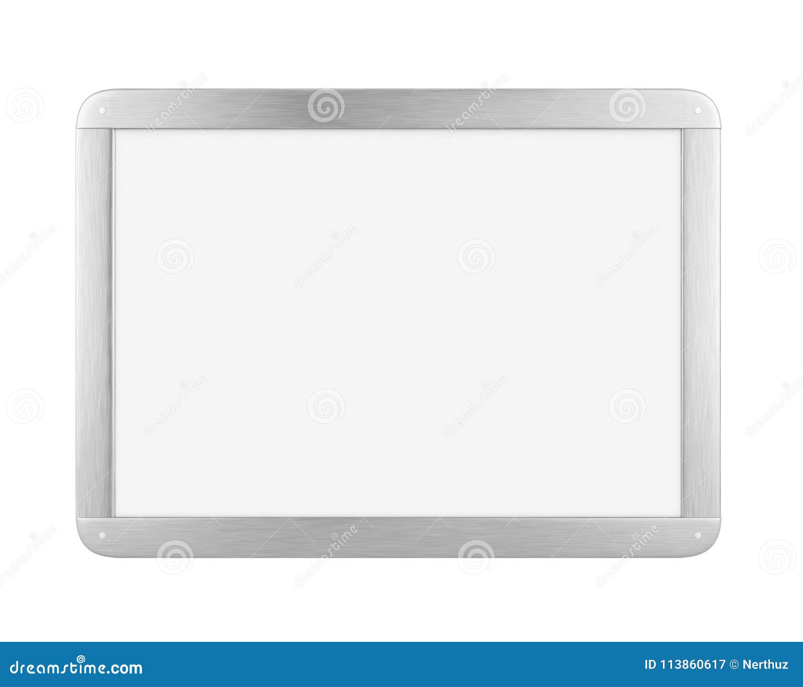 Blank Whiteboard Isolated stock illustration. Illustration of