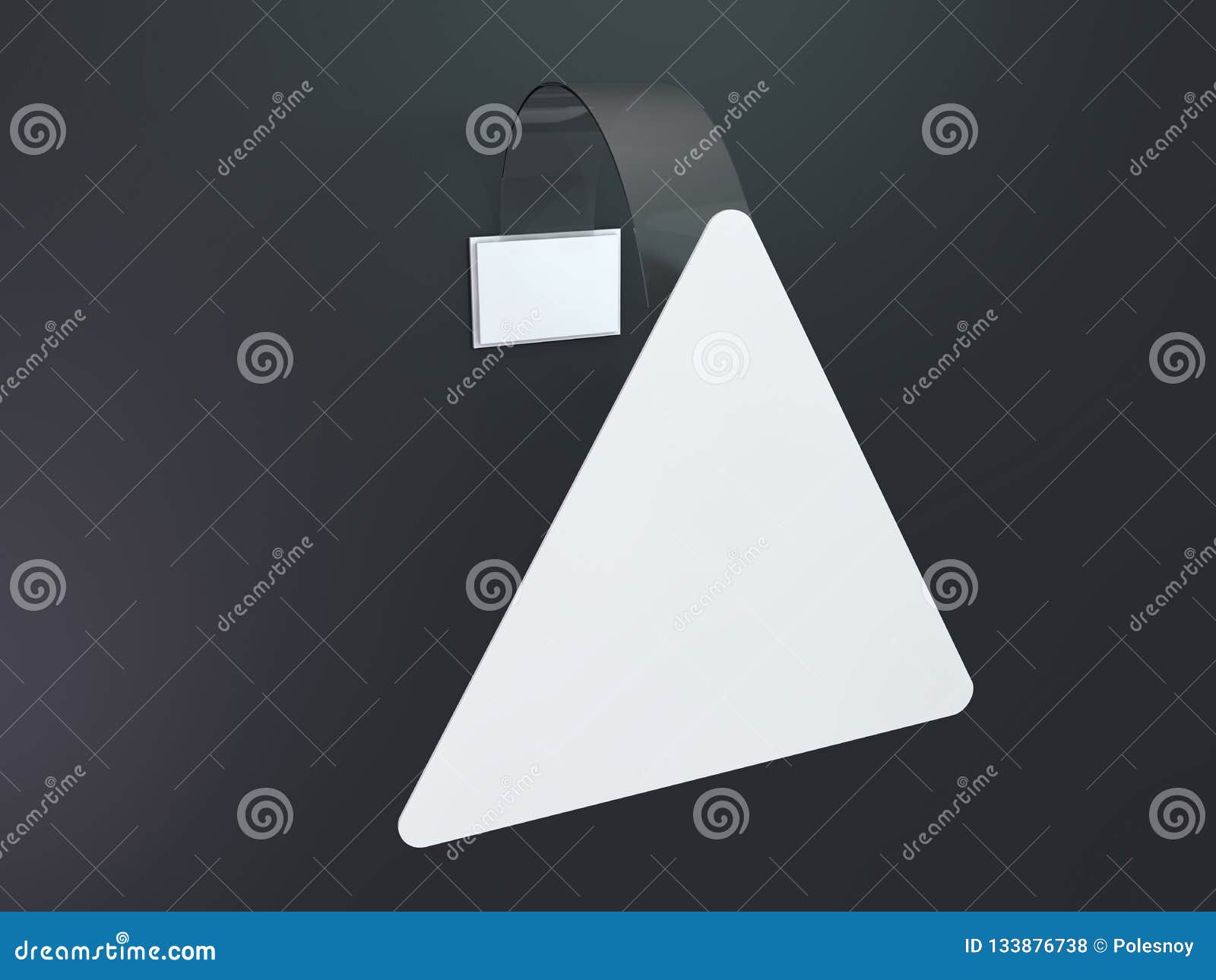 Download Blank Wobbler Hanging On Wall Mockup. 3D Stock ...