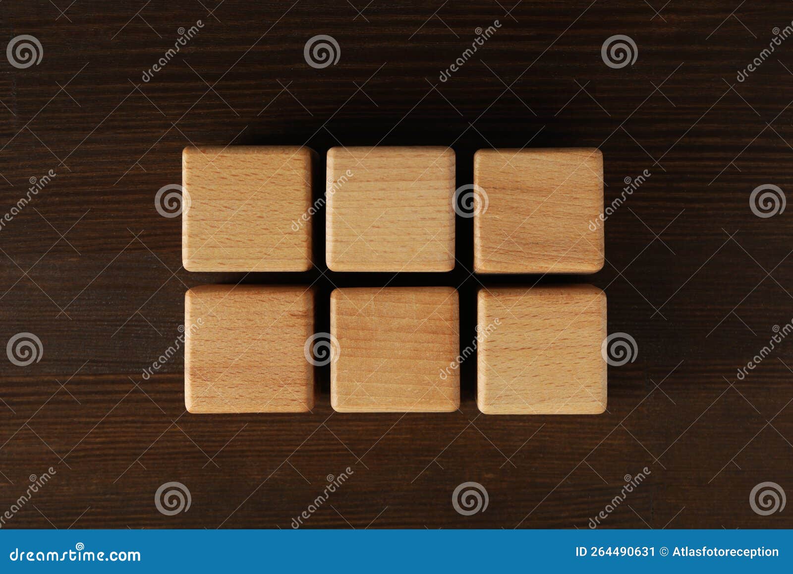 Blank Wooden Cubes for Different Concepts, Top View Stock Image Image