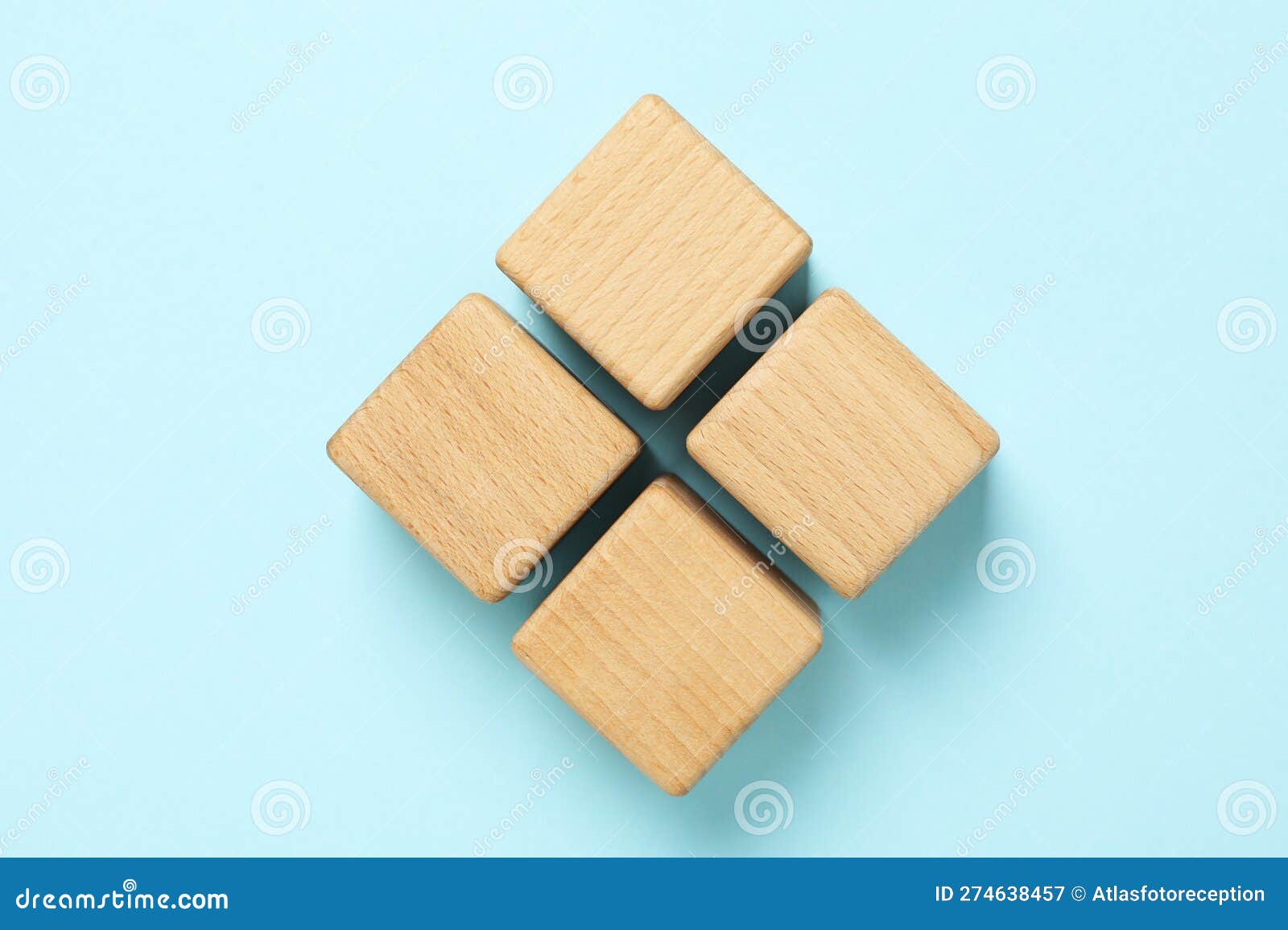 Blank Wooden Cubes for Different Concepts, Top View Stock Image Image
