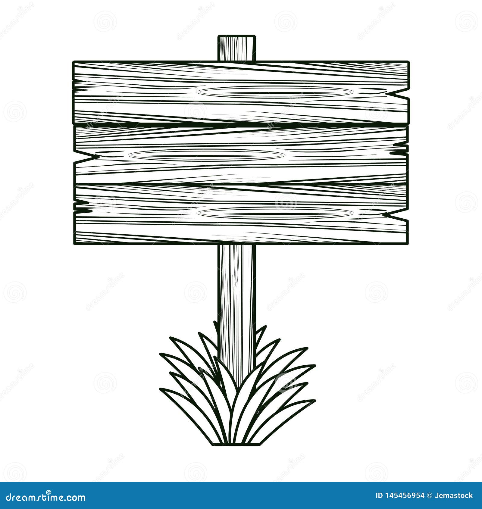 Blank wooden sign stock vector. Illustration of image - 145456954