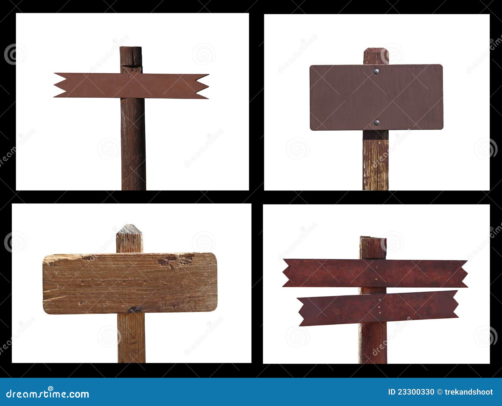 Blank Wooden Sign Collage stock photo. Image of americana 23300330