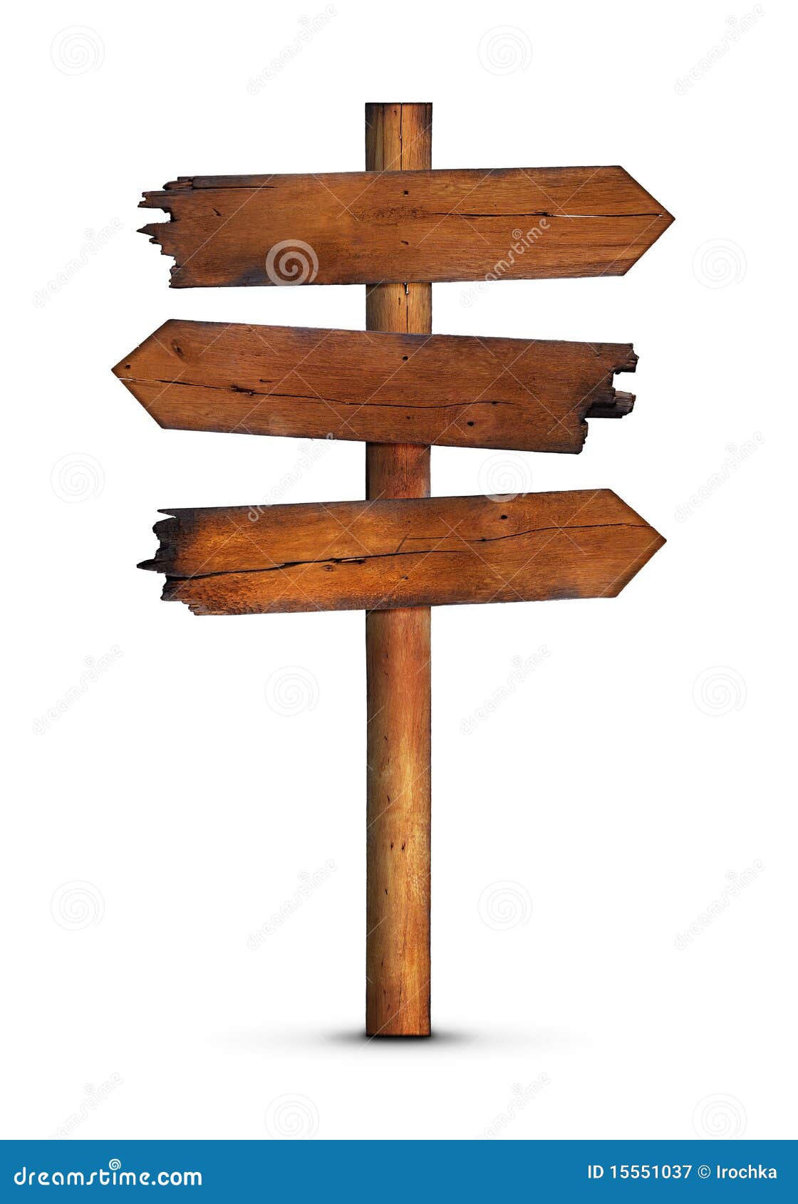 blank wooden signpost