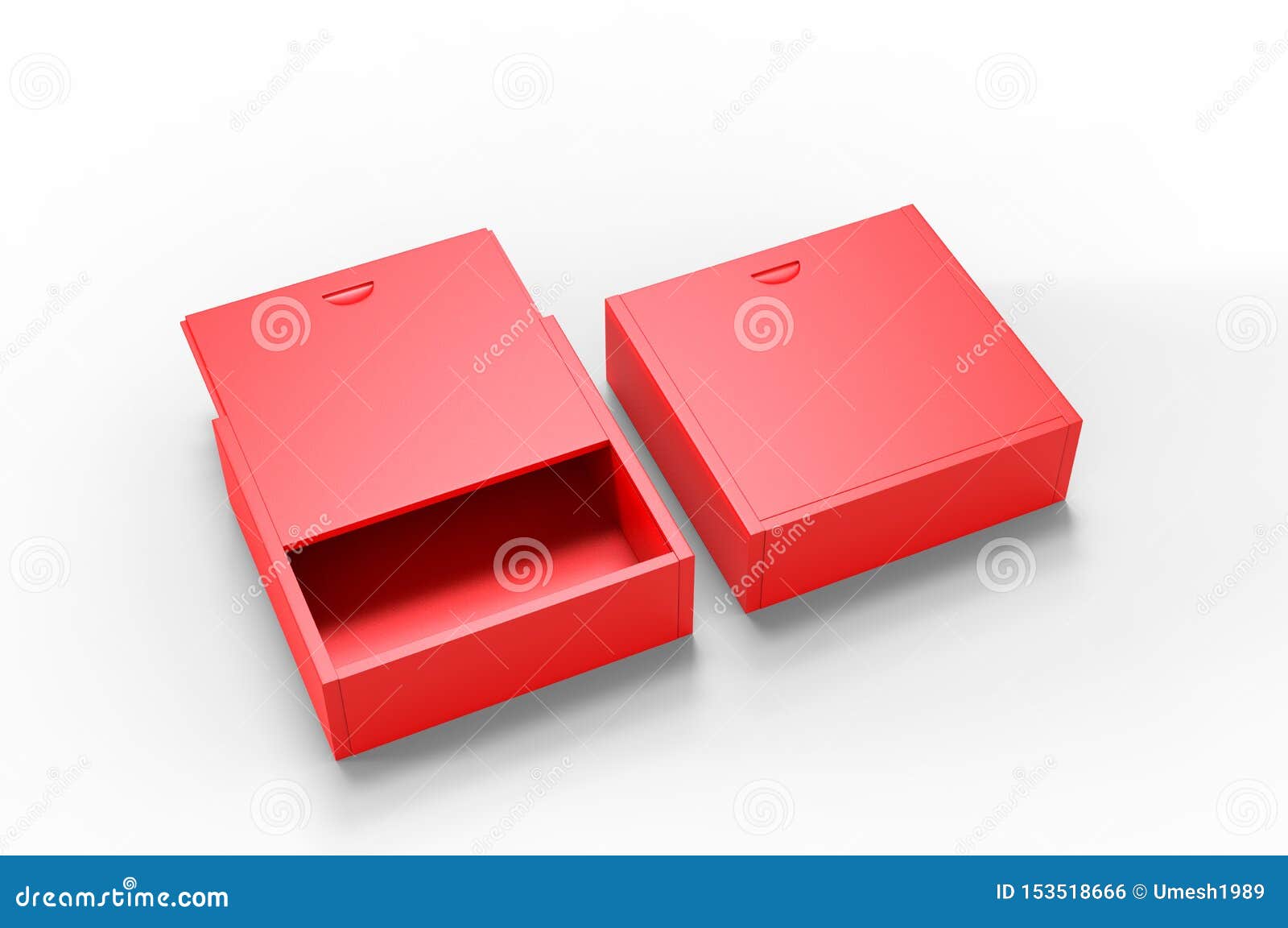Download Blank Wooden Square Box With Sliding Lid For Branding. 3d ...